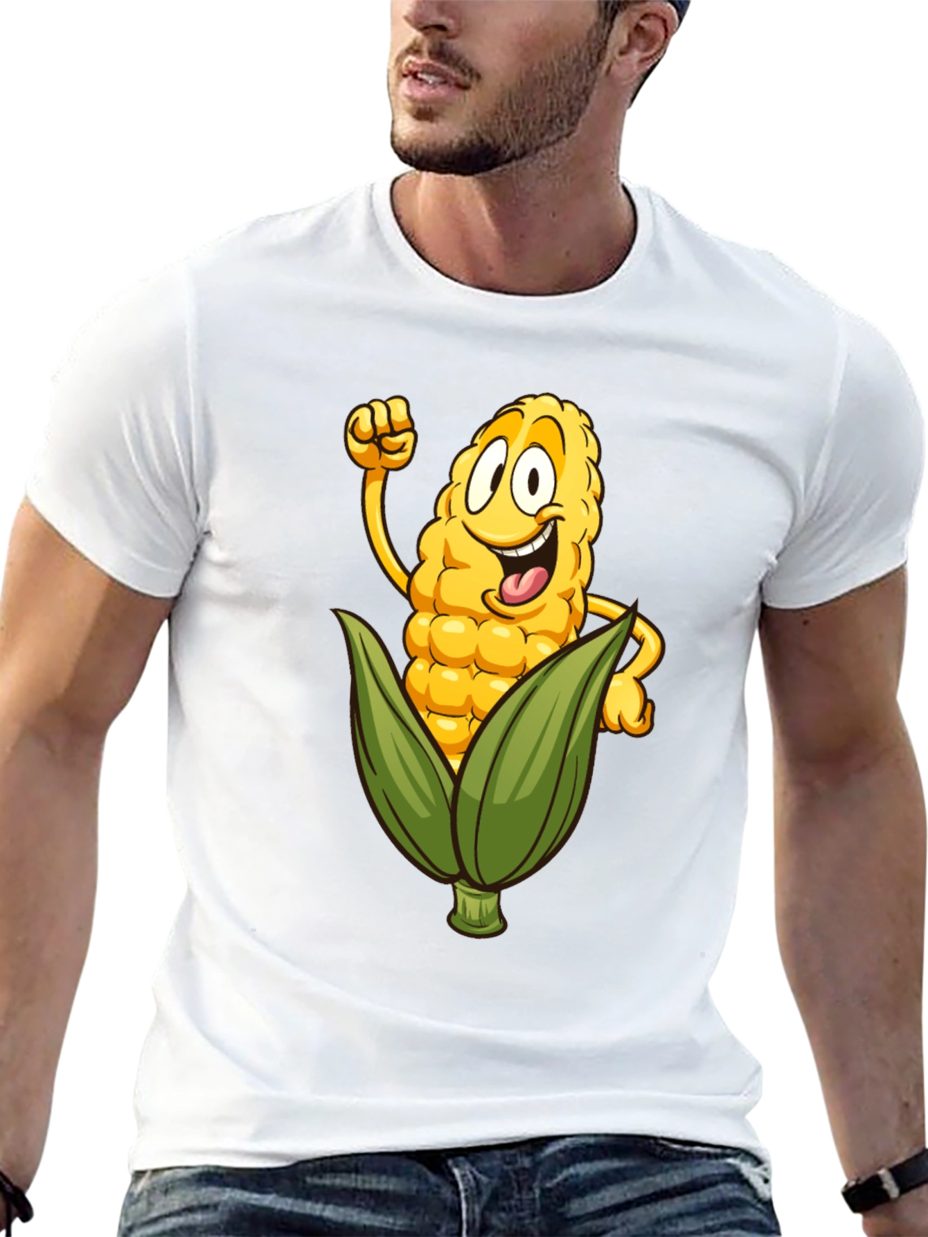 Funny Corn Cartoon T-Shirt