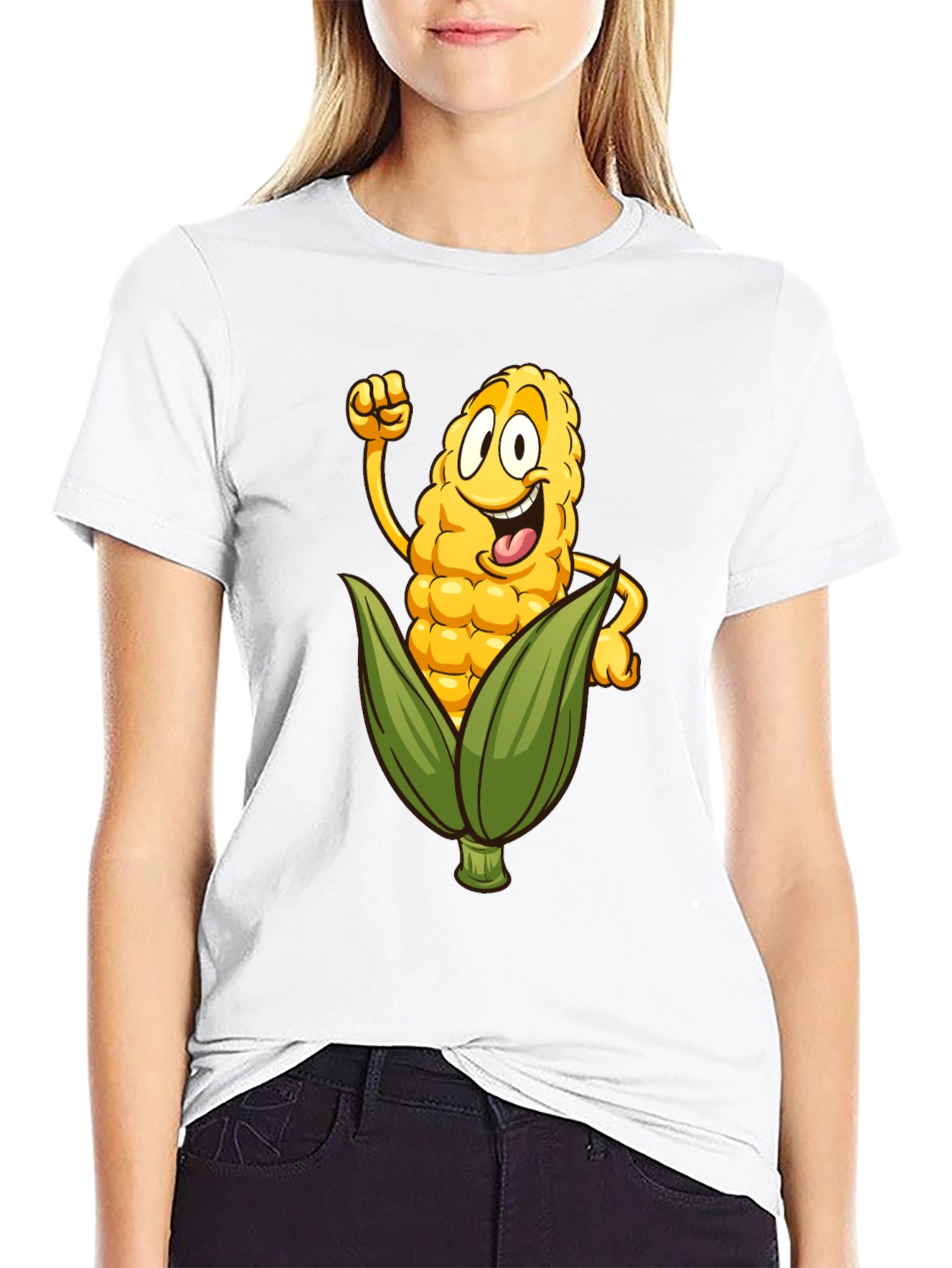 Funny Corn Cartoon T-Shirt