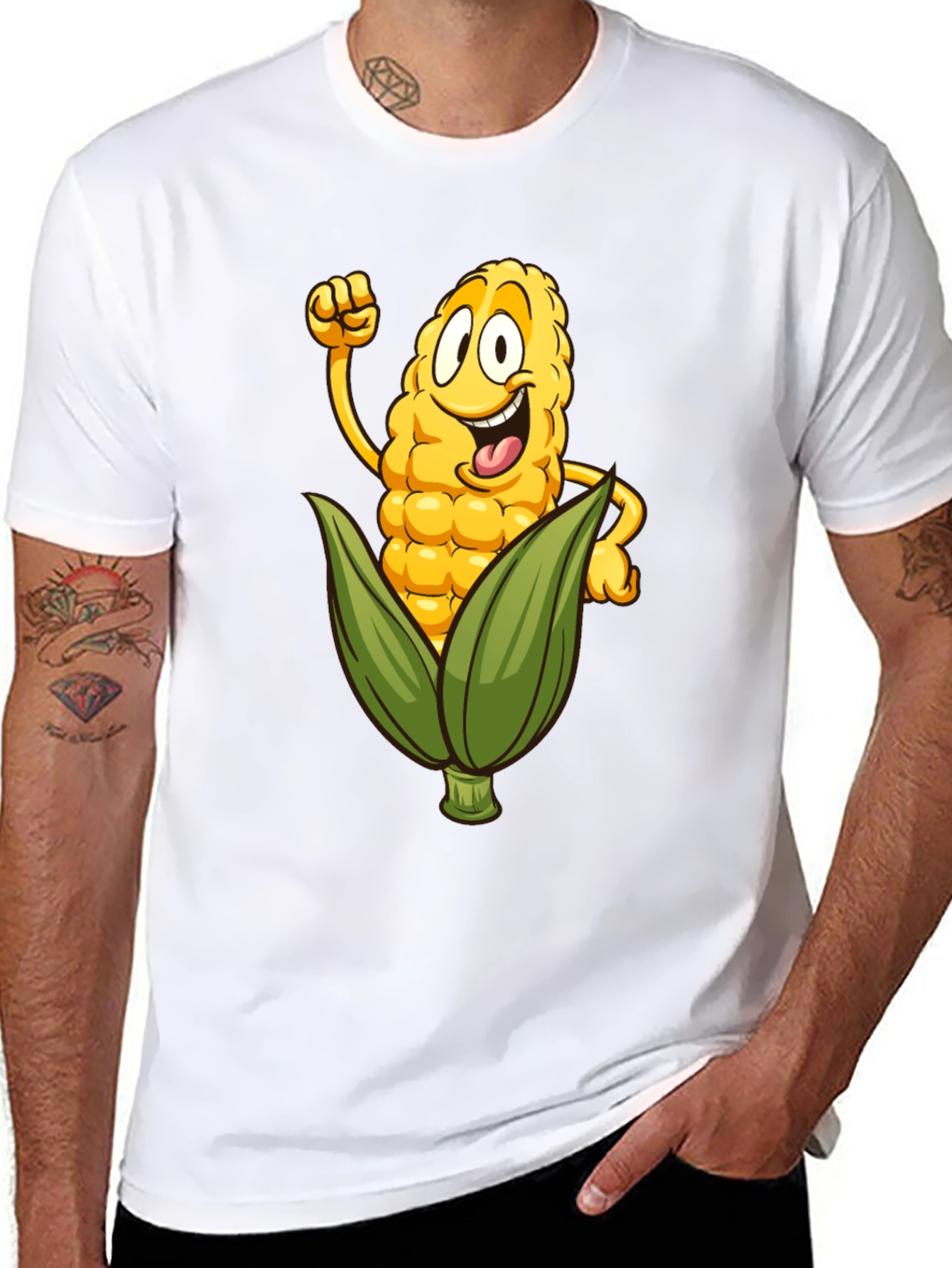 Funny Corn Cartoon T-Shirt