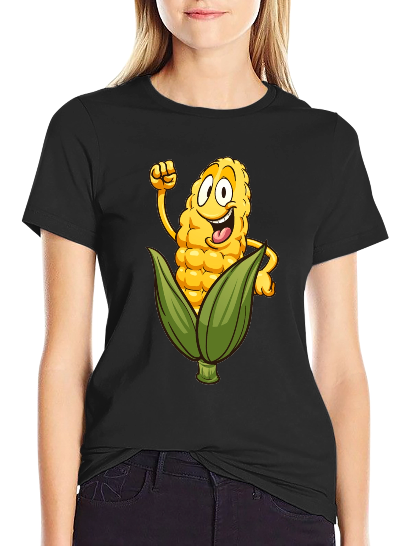 Funny Corn Cartoon T-Shirt