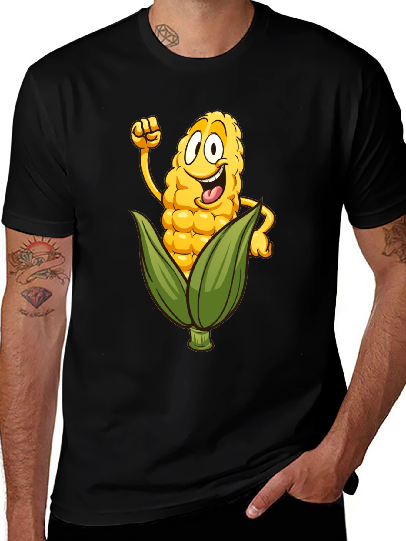 Funny Corn Cartoon T-Shirt