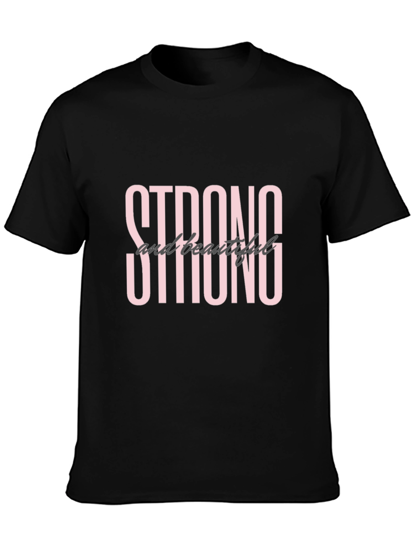 Strong and Beautiful Graphic Tee - Black