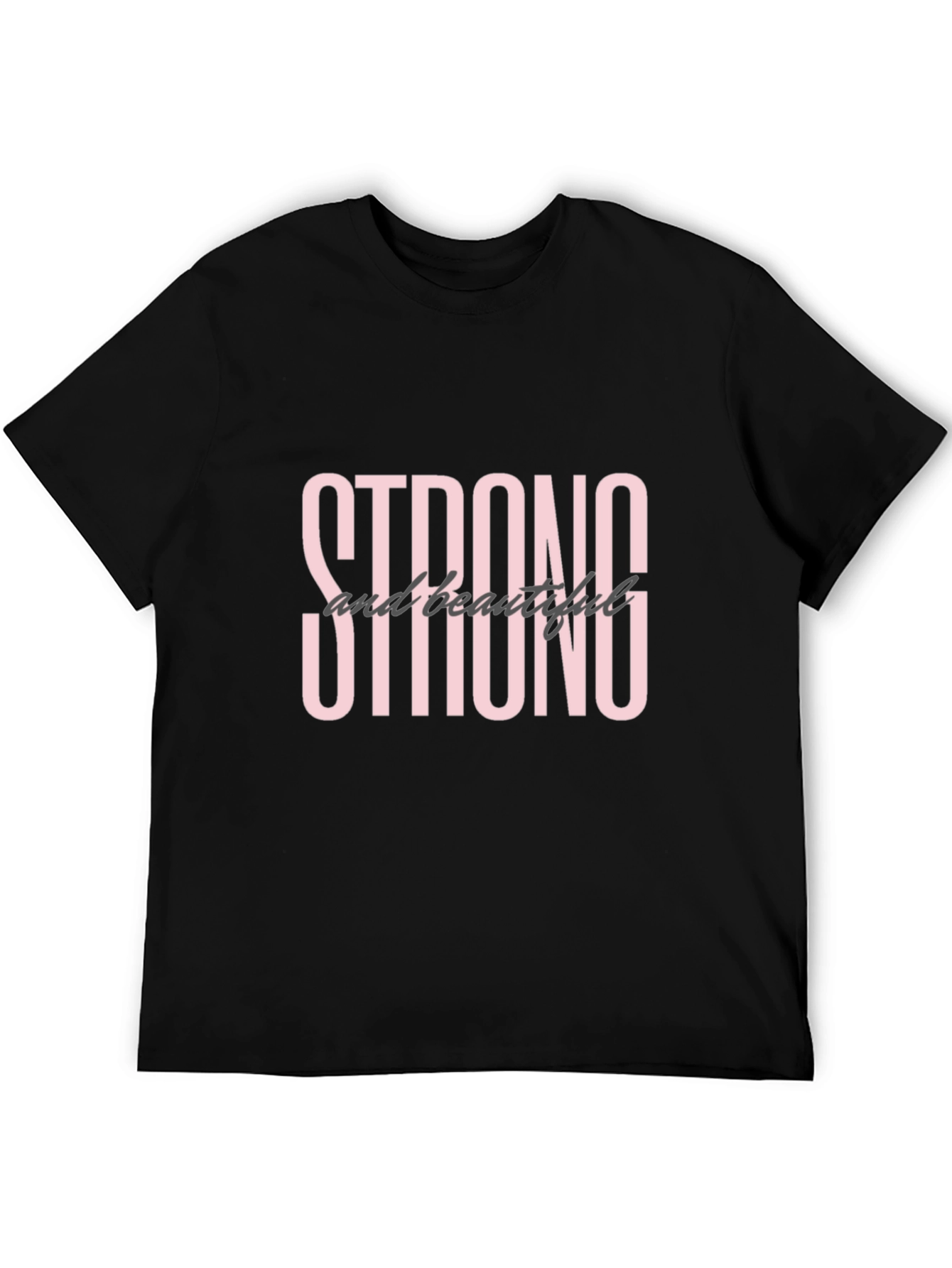 Strong and Beautiful Graphic Tee - Black