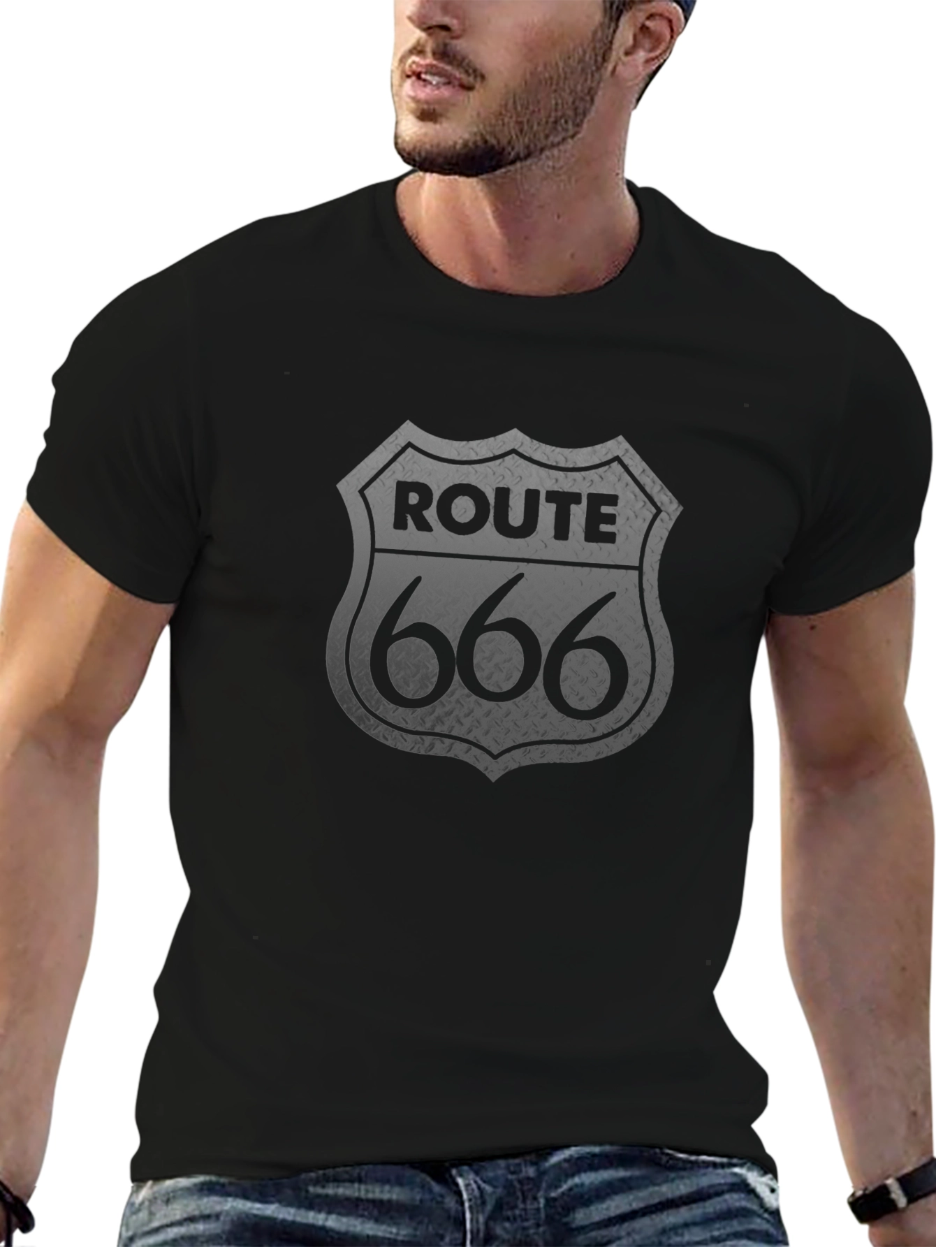 Route 666 Graphic T-Shirt - Classic Black Tee