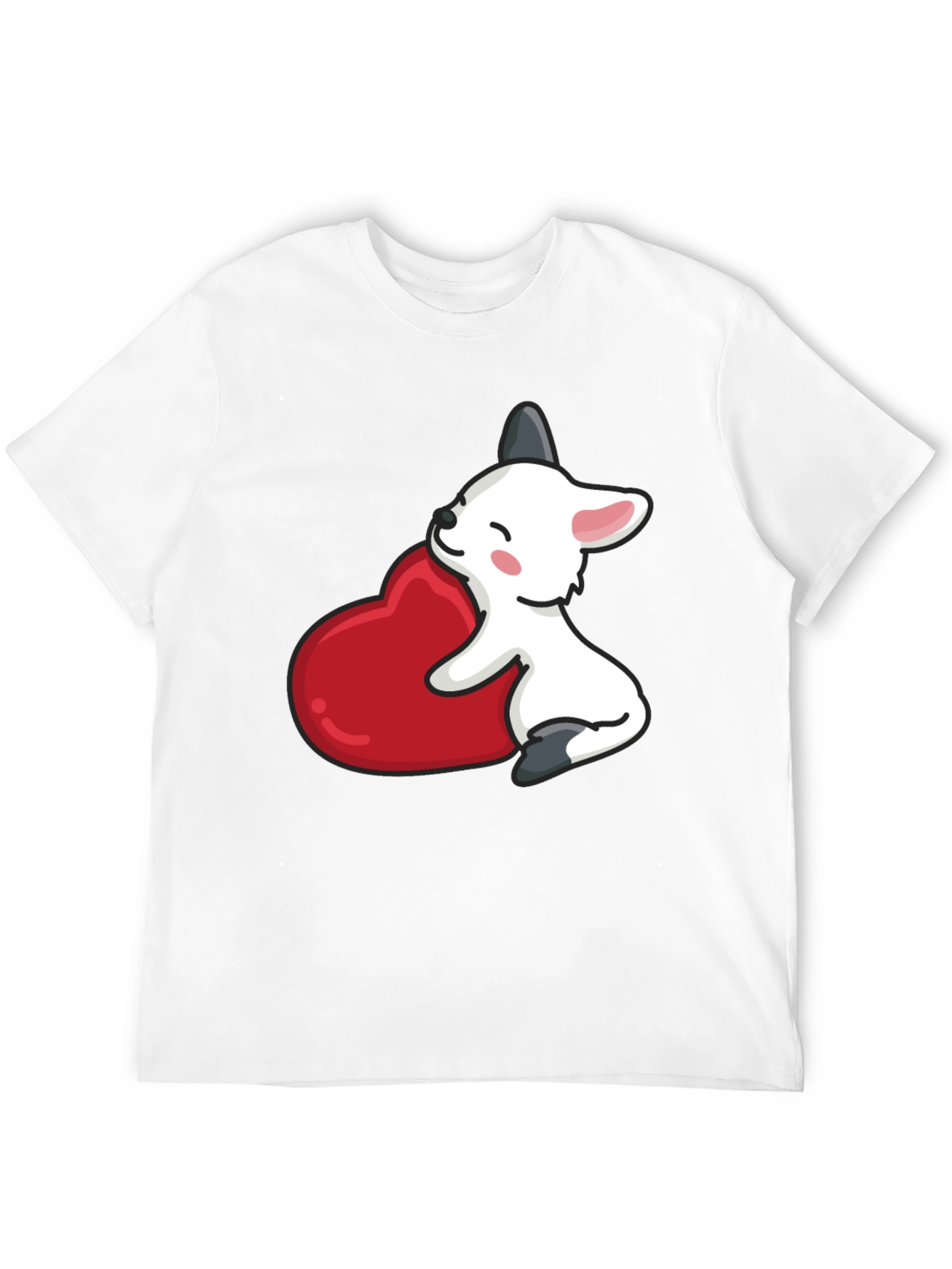 Cute Puppy Heart T-Shirt - Black