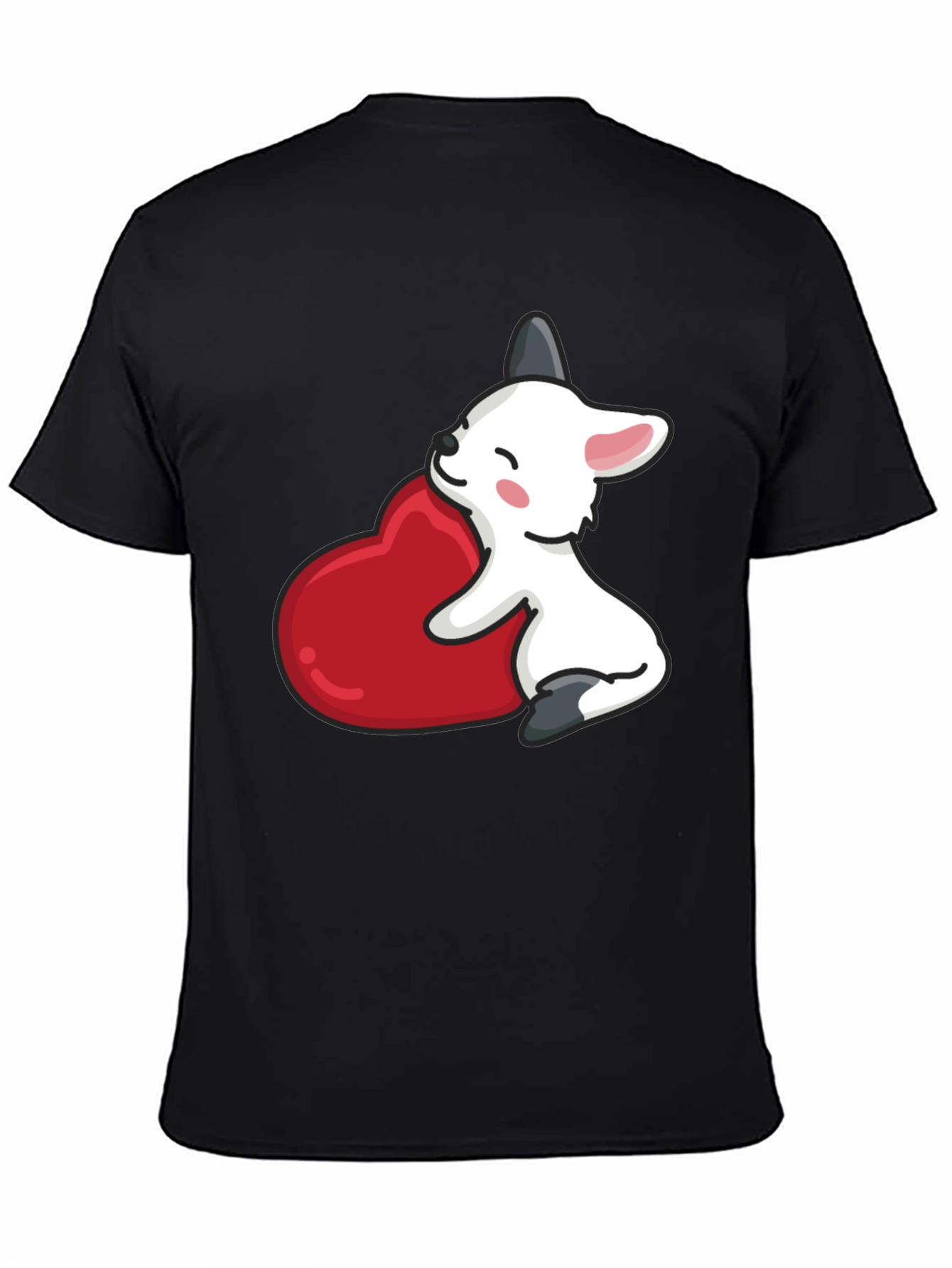Cute Puppy Heart T-Shirt - Black