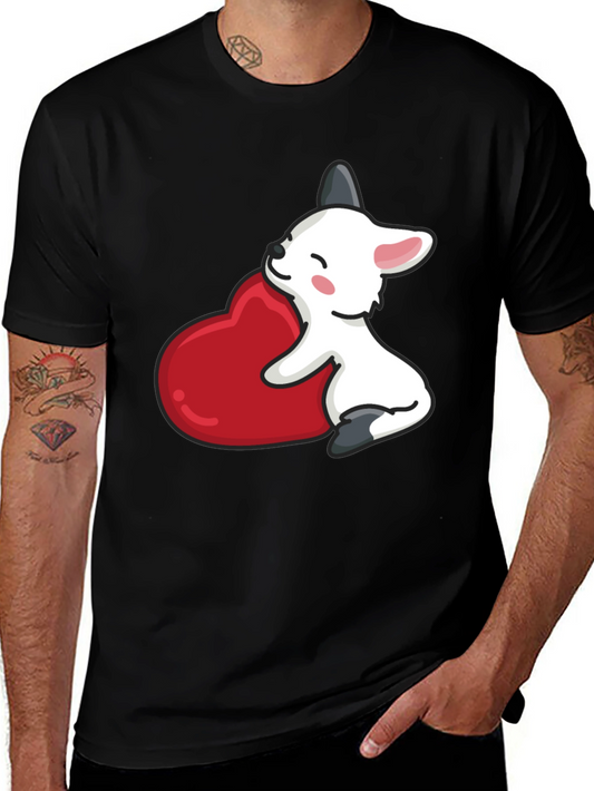 Cute Puppy Heart T-Shirt - Black