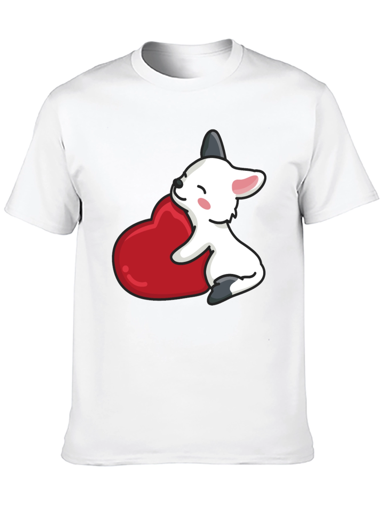 Cute Puppy Heart T-Shirt - Black