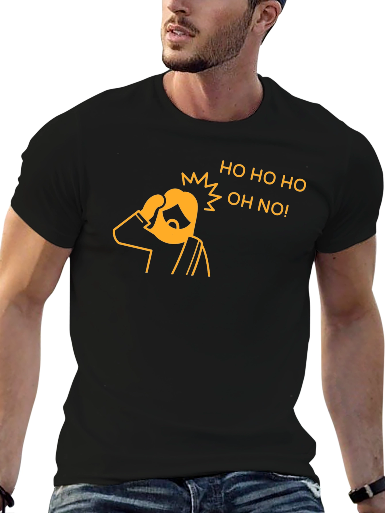 Funny Christmas Ho Ho Ho Oh No Graphic T-Shirt