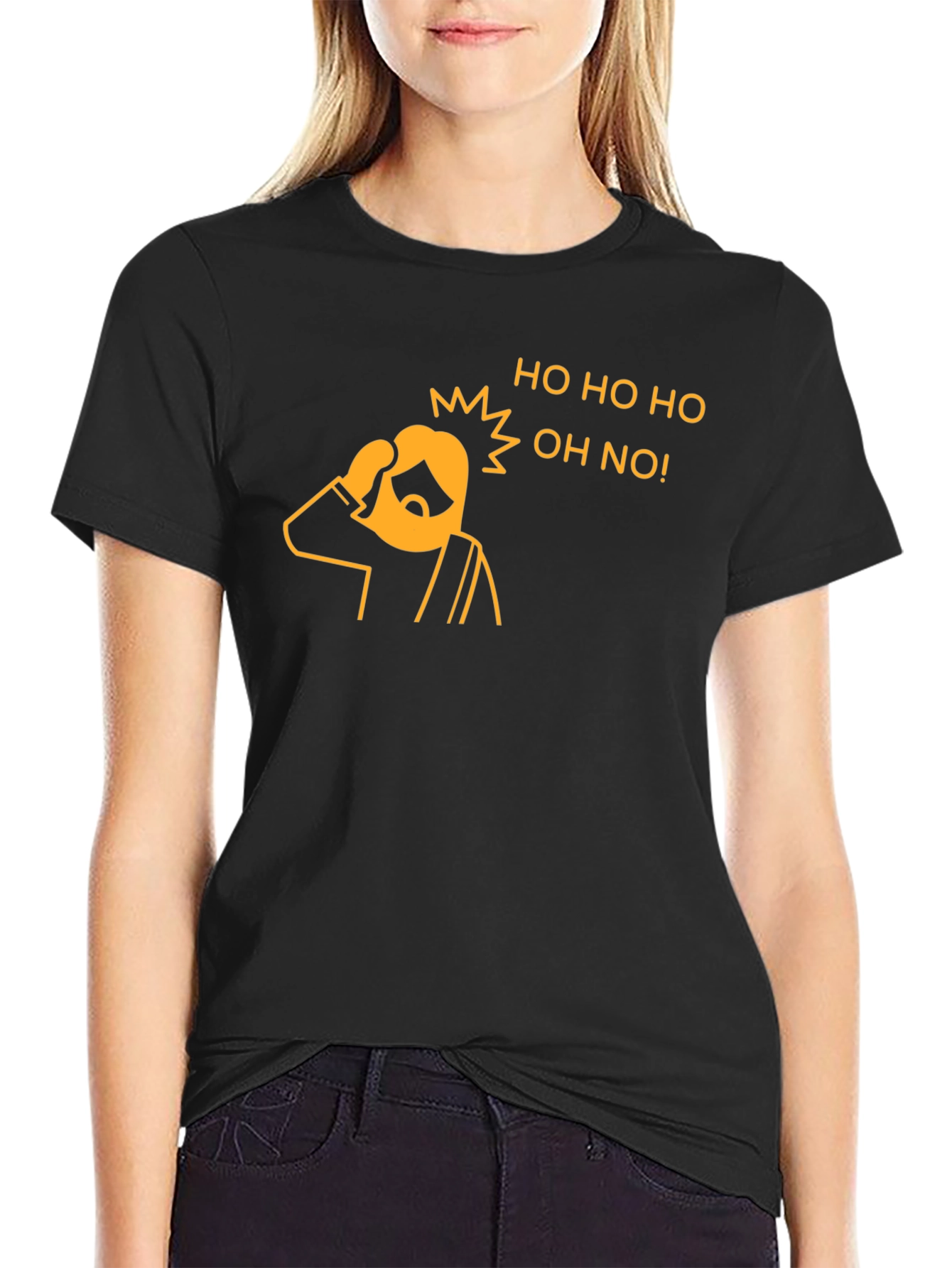 Funny Christmas Ho Ho Ho Oh No Graphic T-Shirt