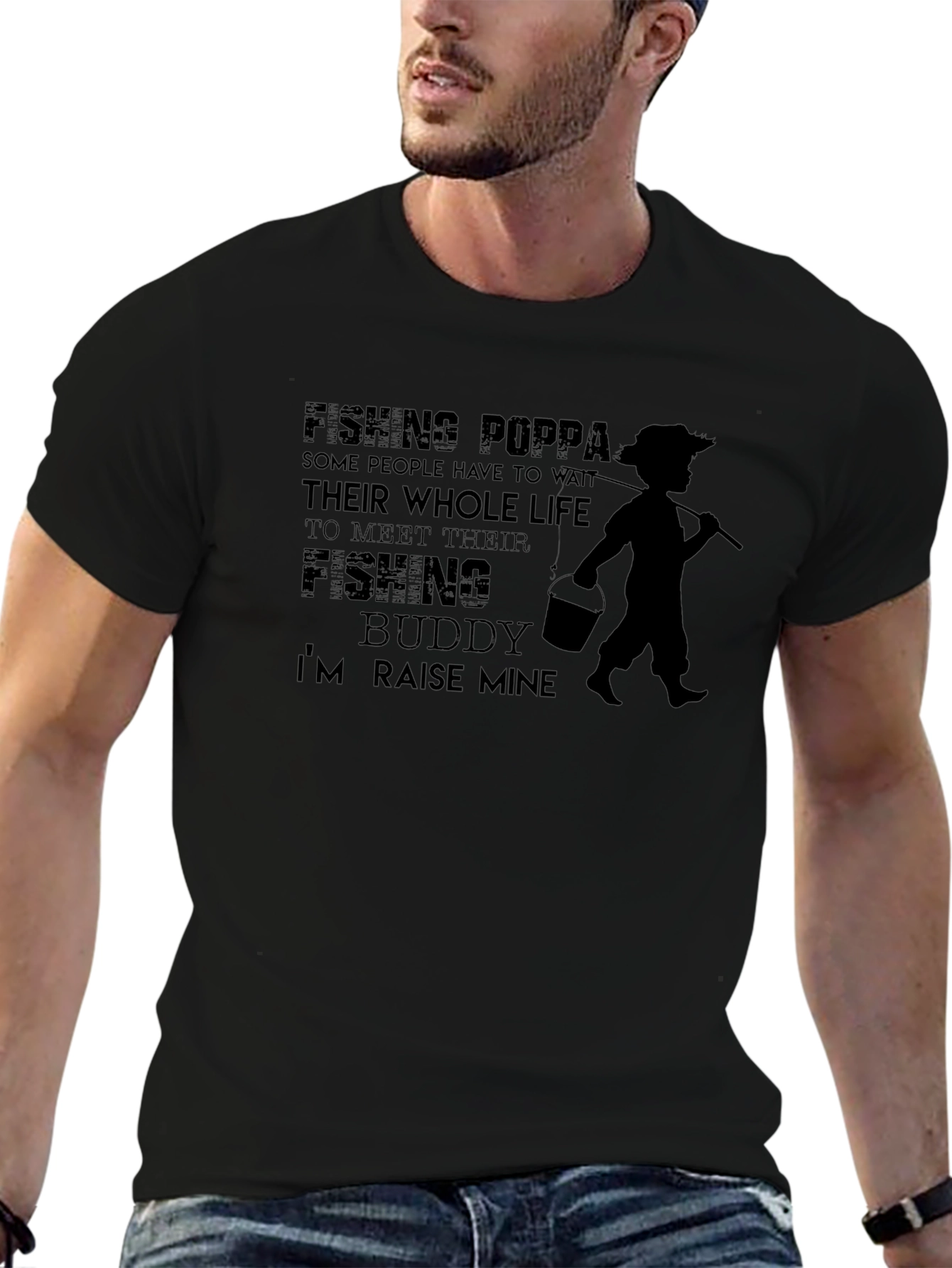 Fishing Poppa T-Shirt - Raise Mine Design
