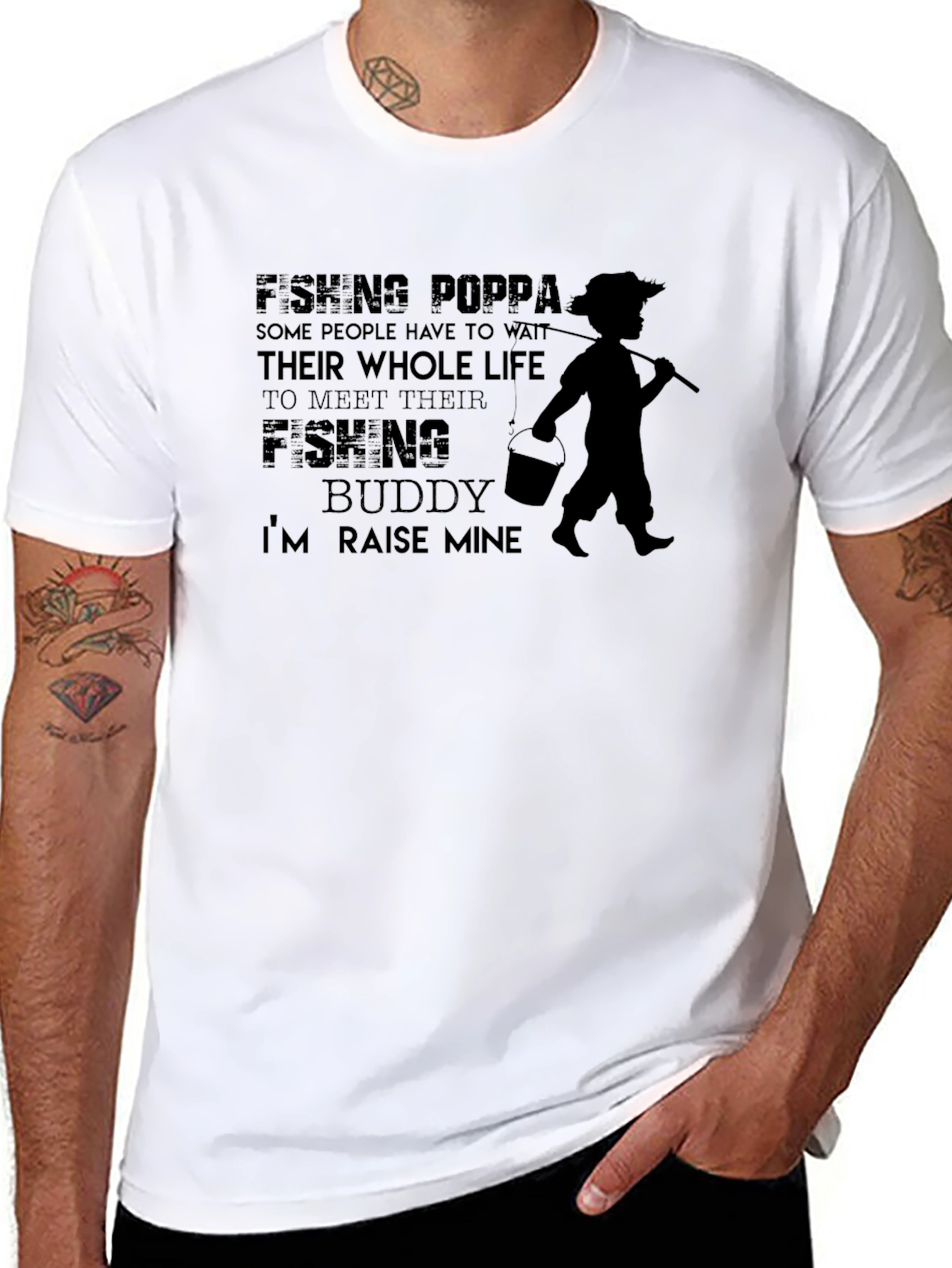 Fishing Poppa T-Shirt - Raise Mine Design