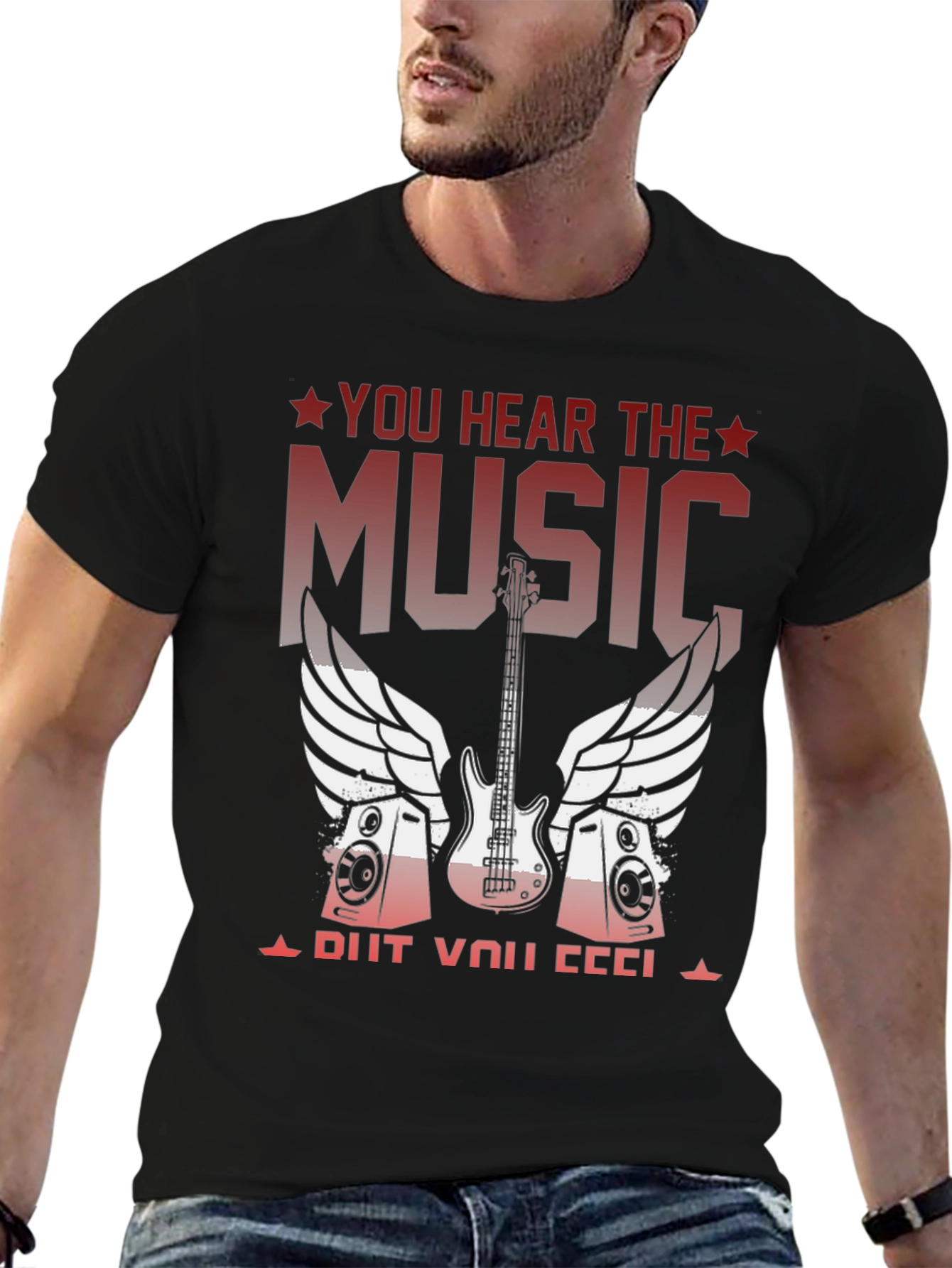 Music Bass Guitar Graphic T-Shirt