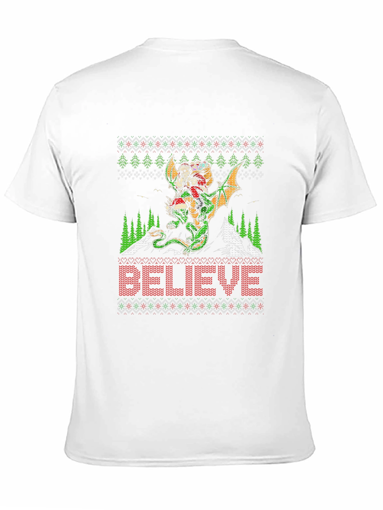 Believe Dragon Christmas Graphic Tee