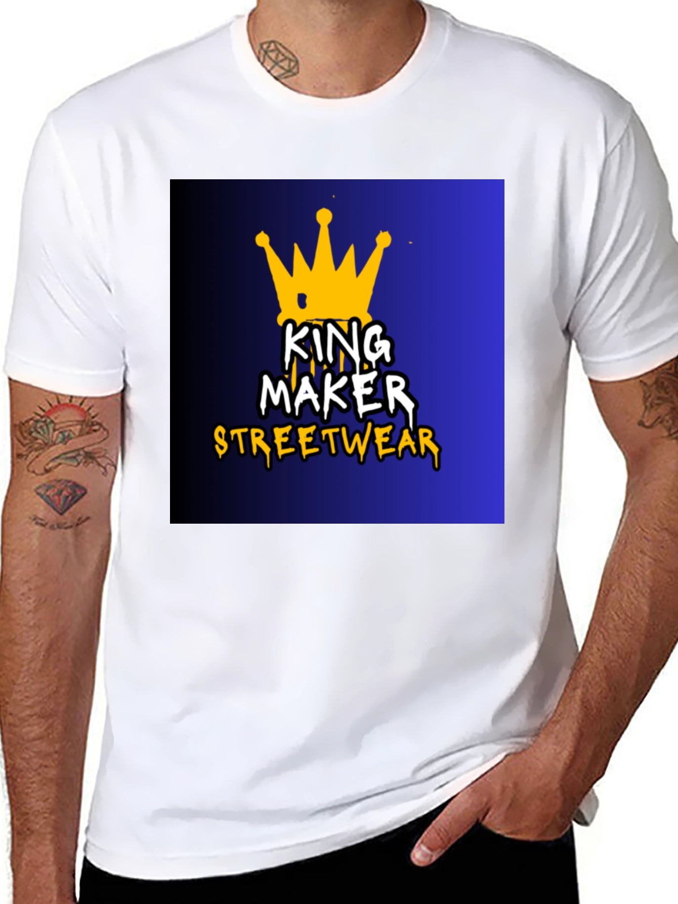 King Maker Streetwear Black Graphic Tee