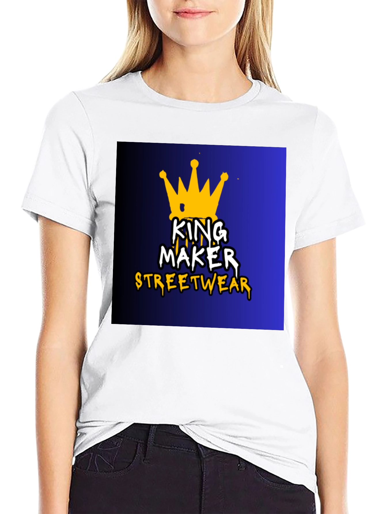King Maker Streetwear Black Graphic Tee