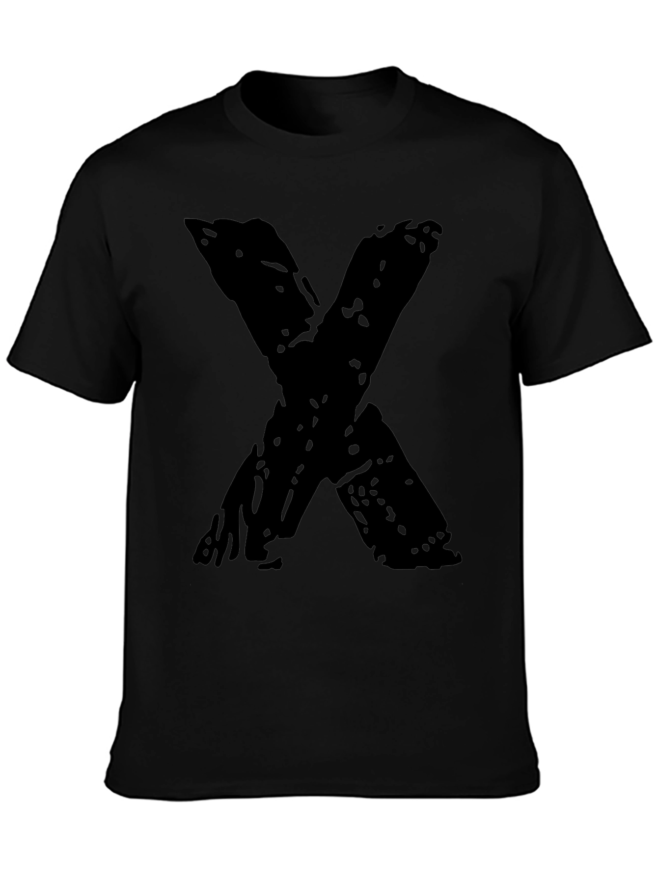 Bold X Graphic Black T-Shirt