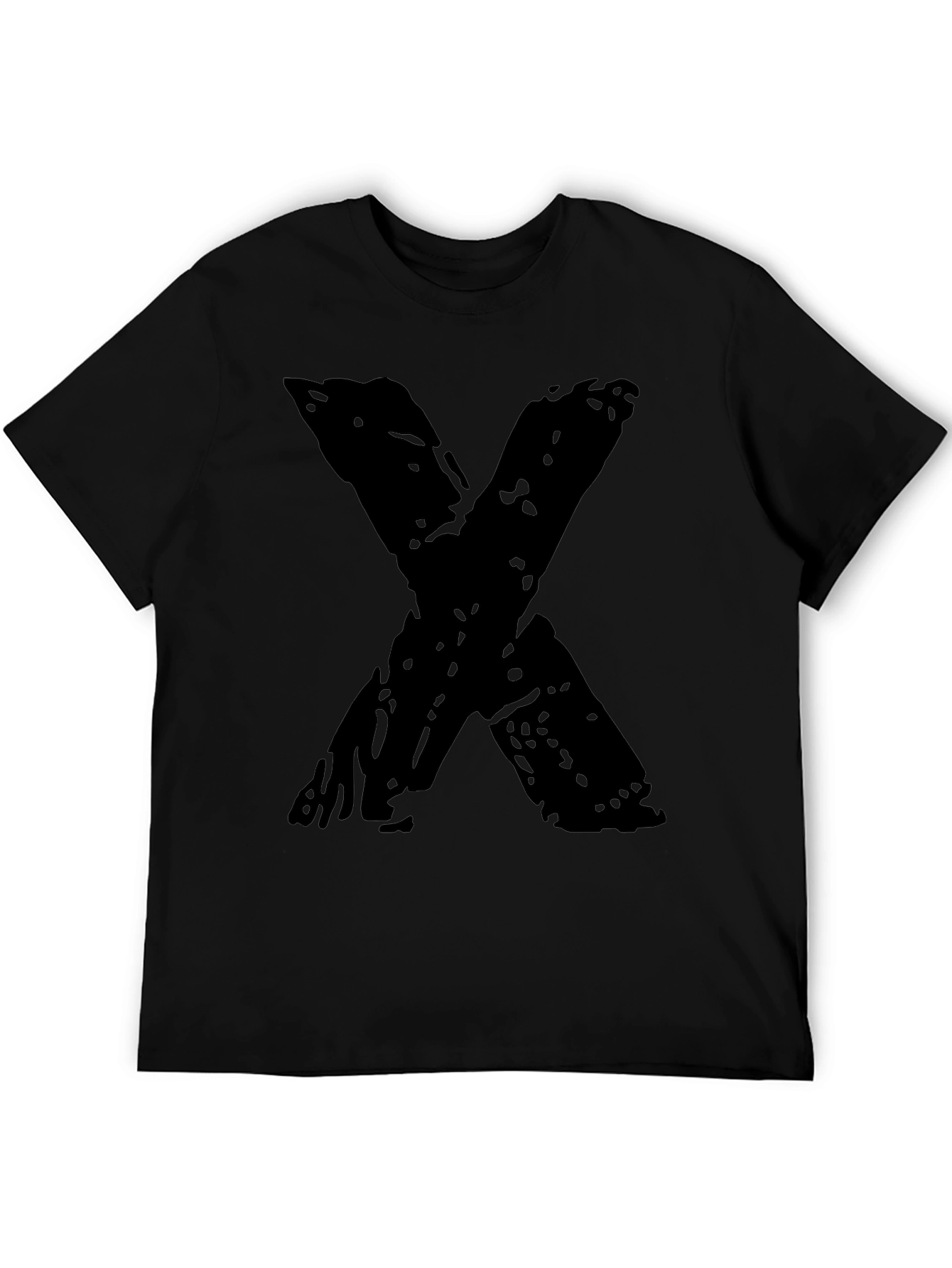 Bold X Graphic Black T-Shirt