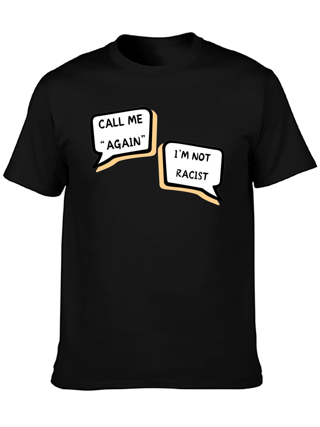 Call Me Again Funny Graphic Tee - Black