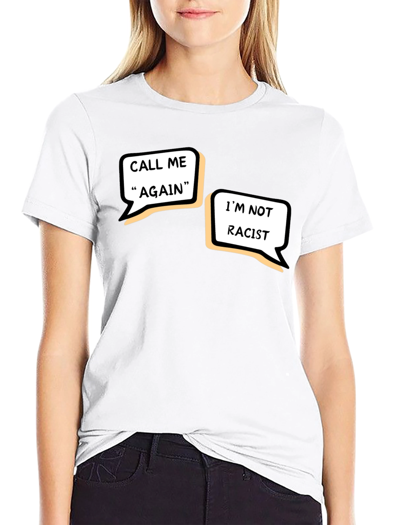 Call Me Again Funny Graphic Tee - Black
