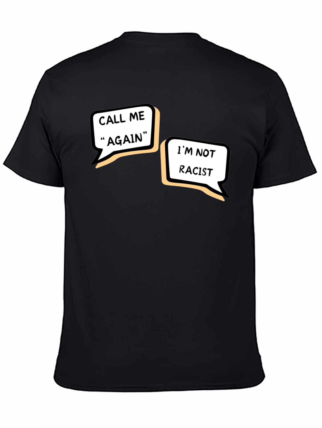 Call Me Again Funny Graphic Tee - Black