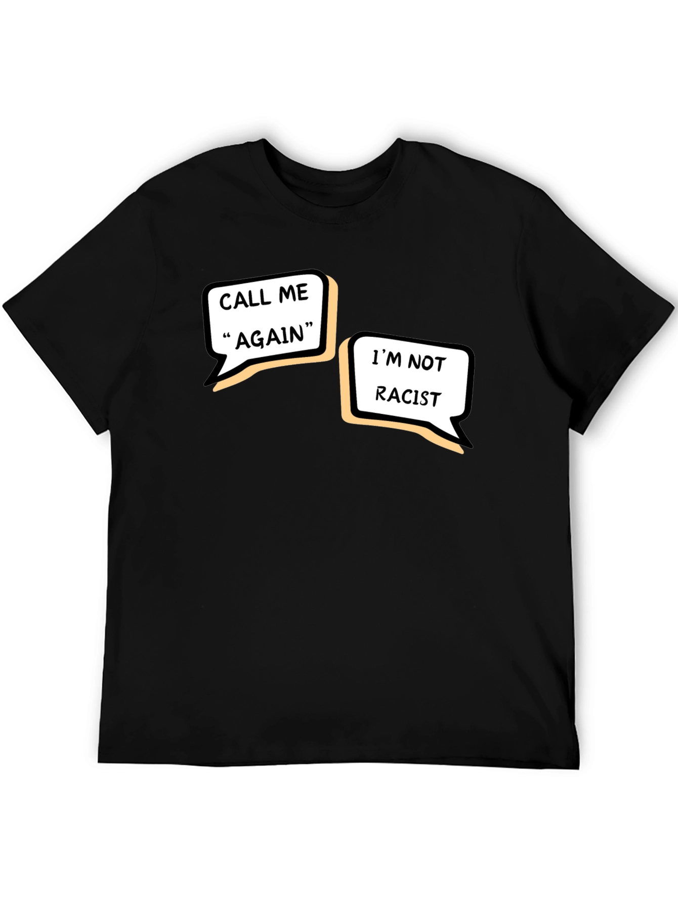 Call Me Again Funny Graphic Tee - Black