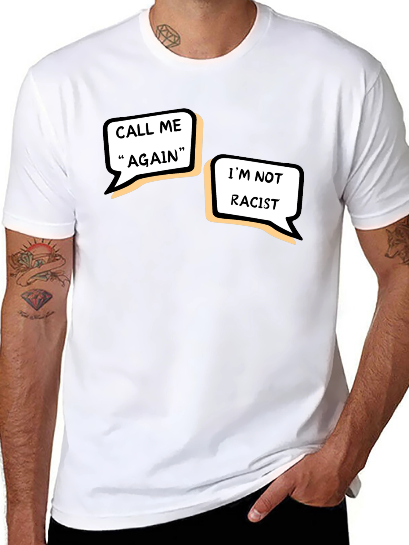 Call Me Again Funny Graphic Tee - Black