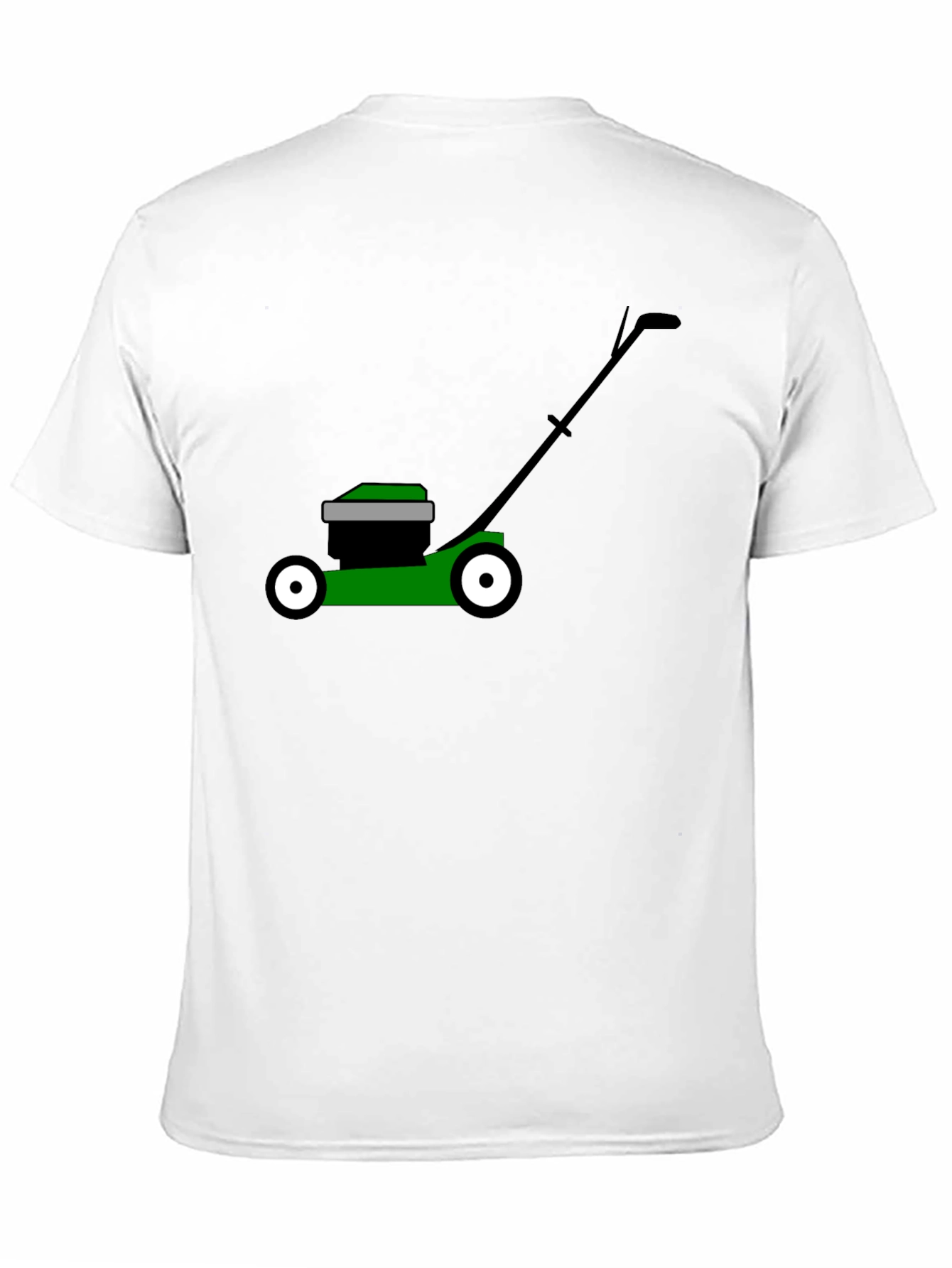 Lawn Mower Graphic Tee - Black Cotton T-Shirt