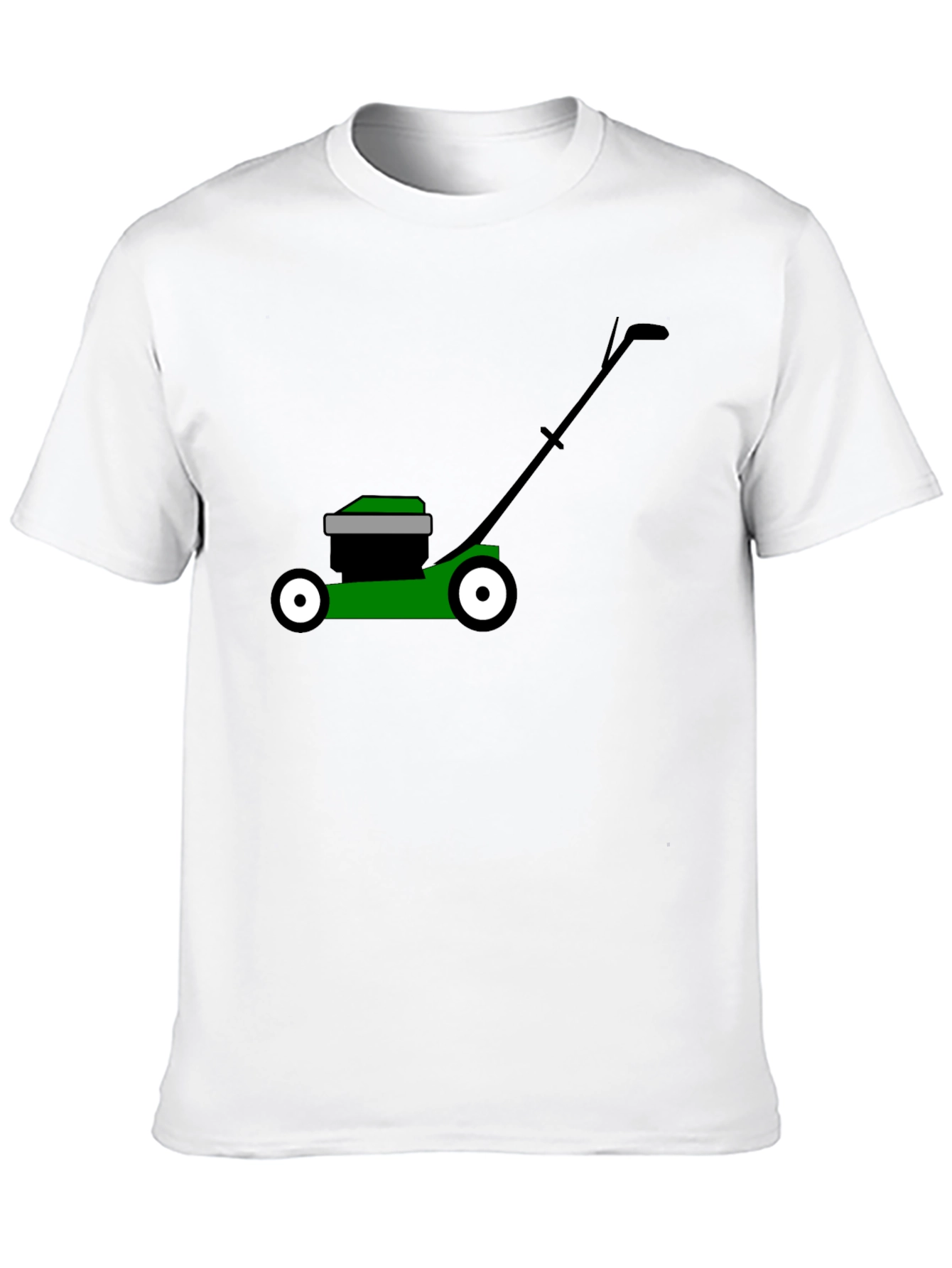 Lawn Mower Graphic Tee - Black Cotton T-Shirt