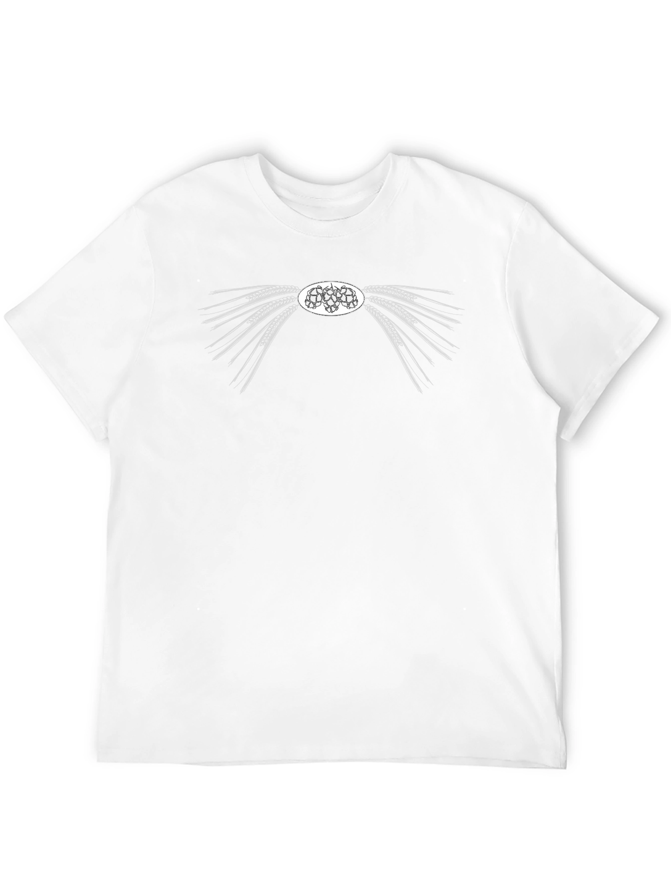 Brewery Tee: Hops & Wheat Graphic Black T-Shirt