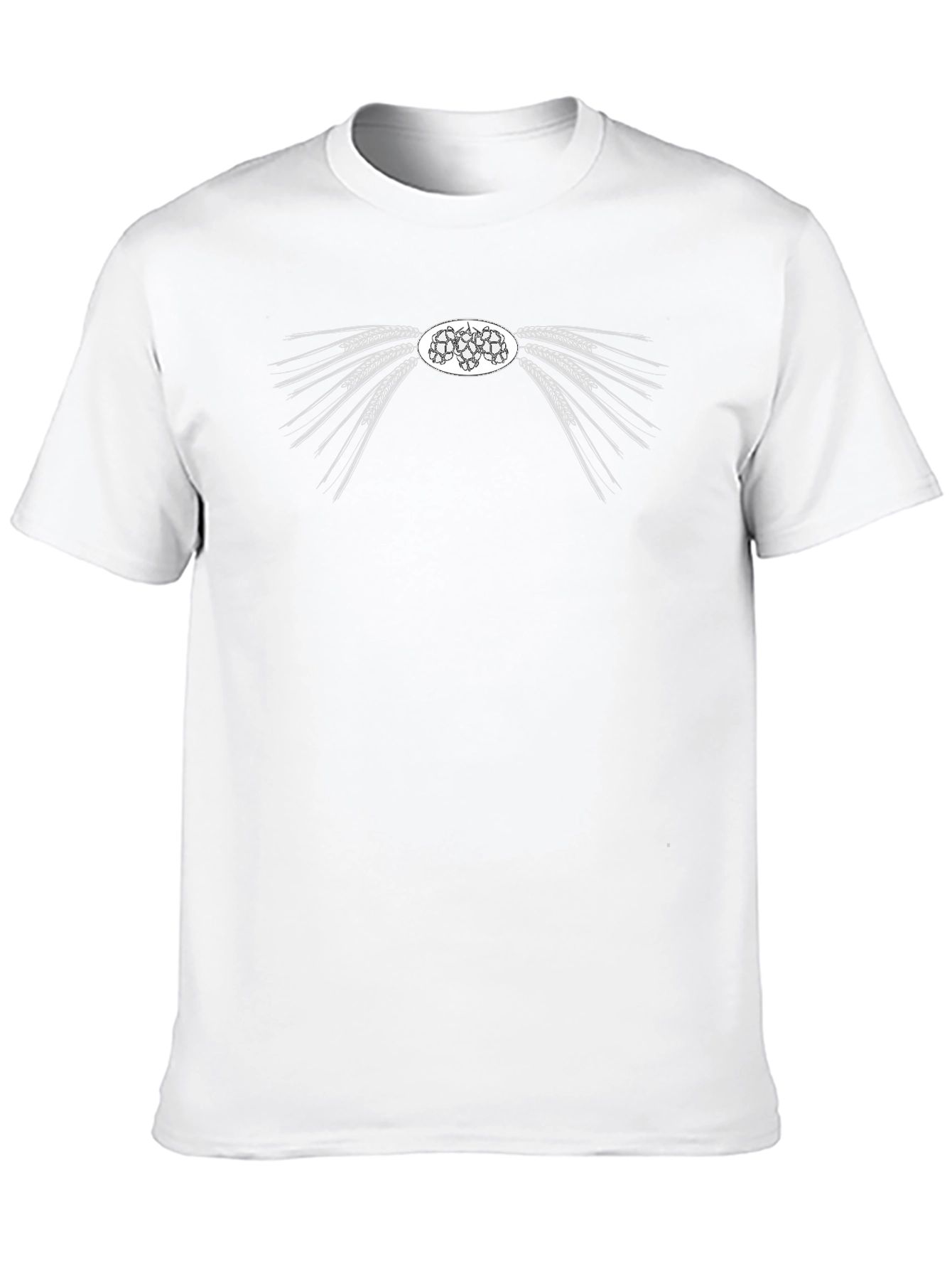 Brewery Tee: Hops & Wheat Graphic Black T-Shirt