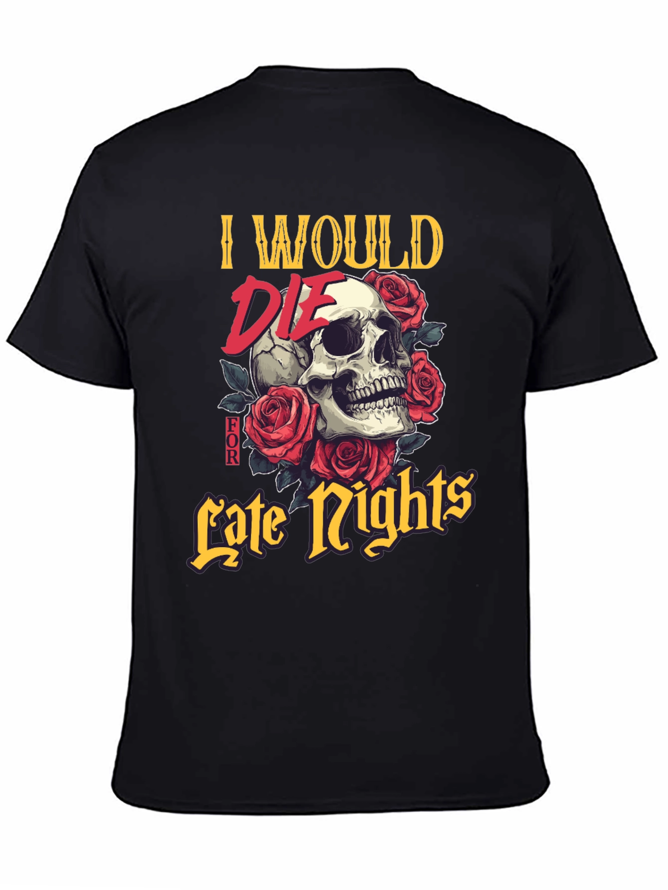 Skull & Roses Graphic T-Shirt - Late Nights