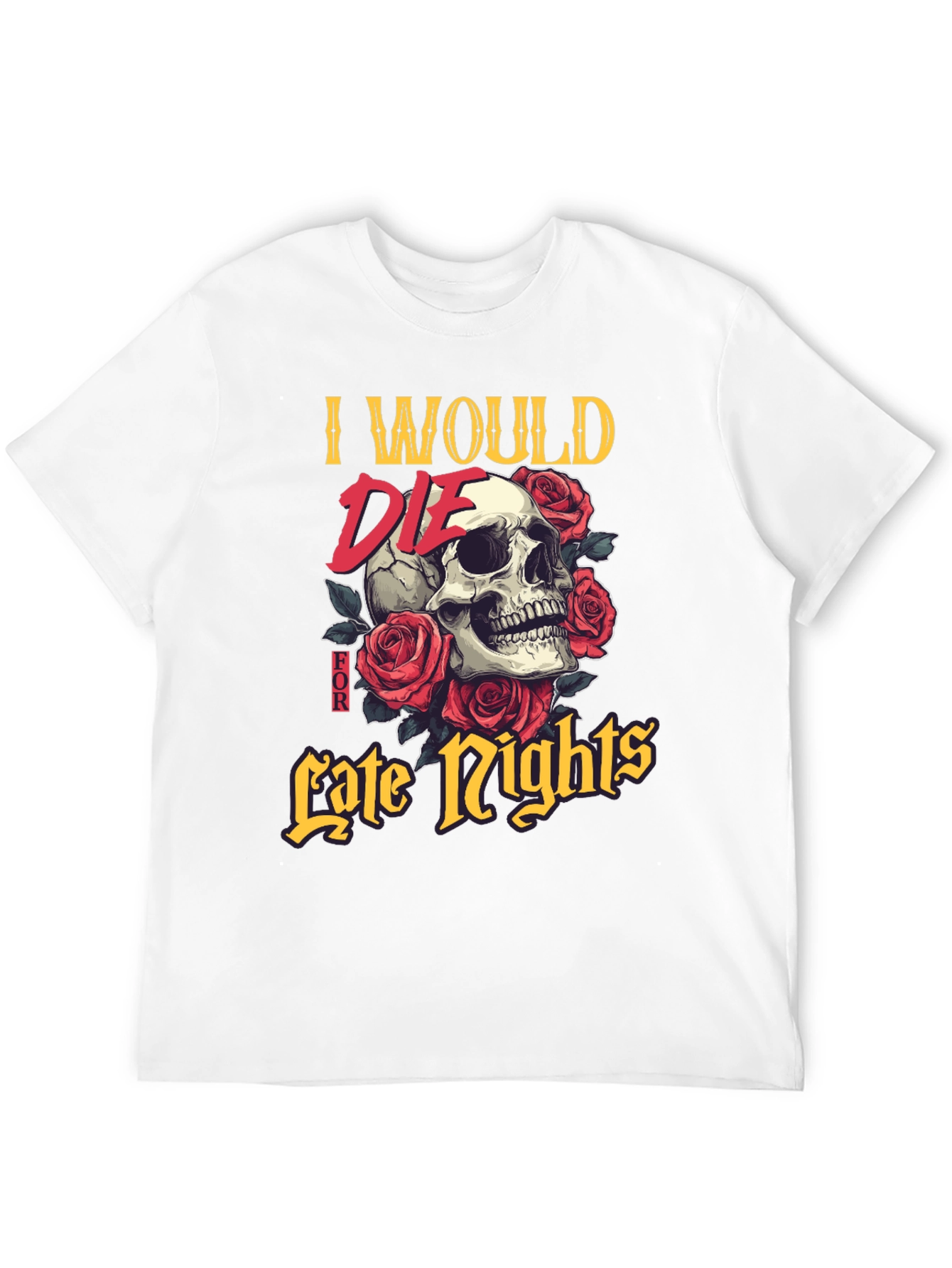 Skull & Roses Graphic T-Shirt - Late Nights