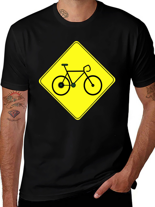 Bike Sign Graphic T-Shirt - Black