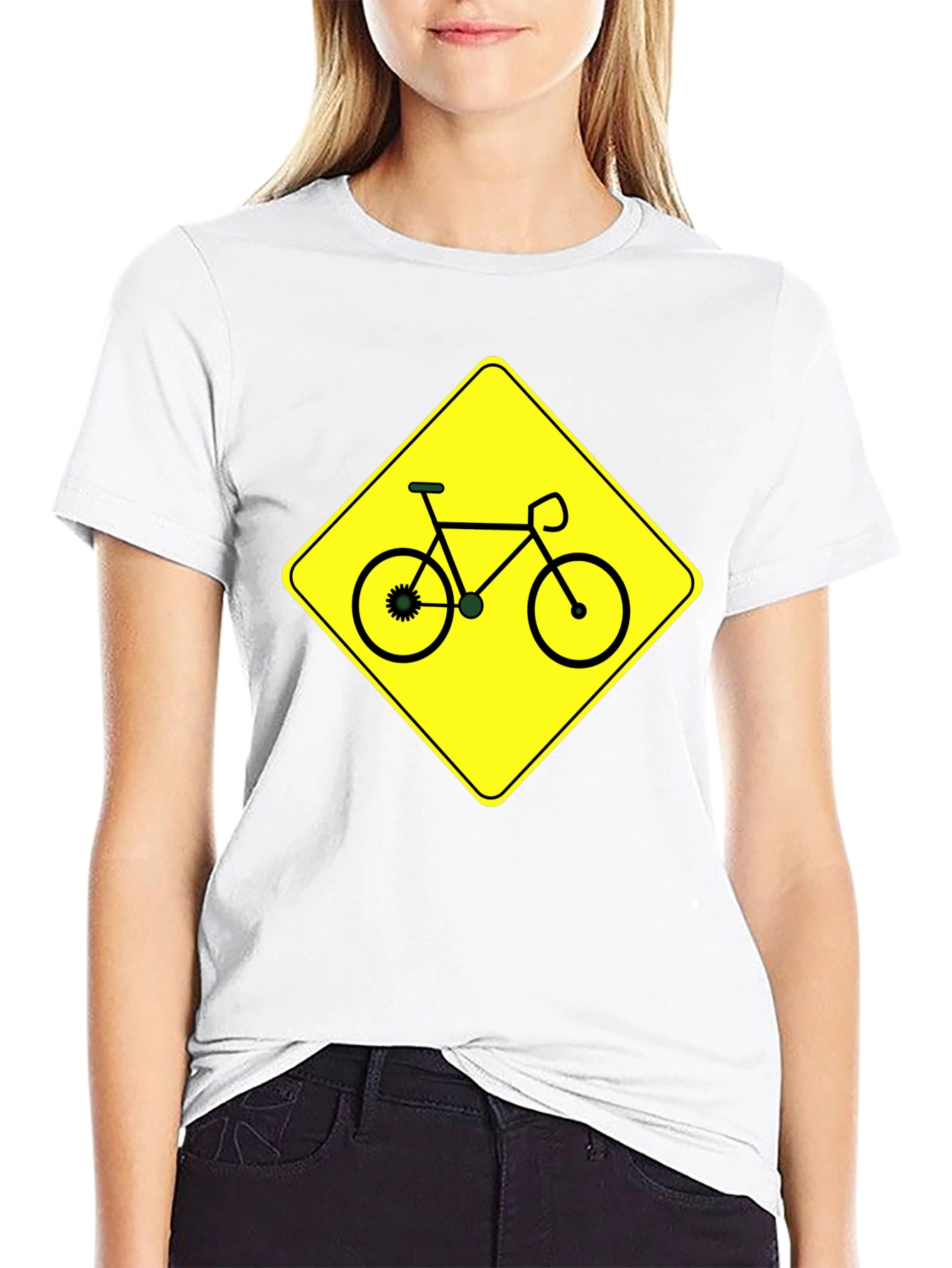 Bike Sign Graphic T-Shirt - Black