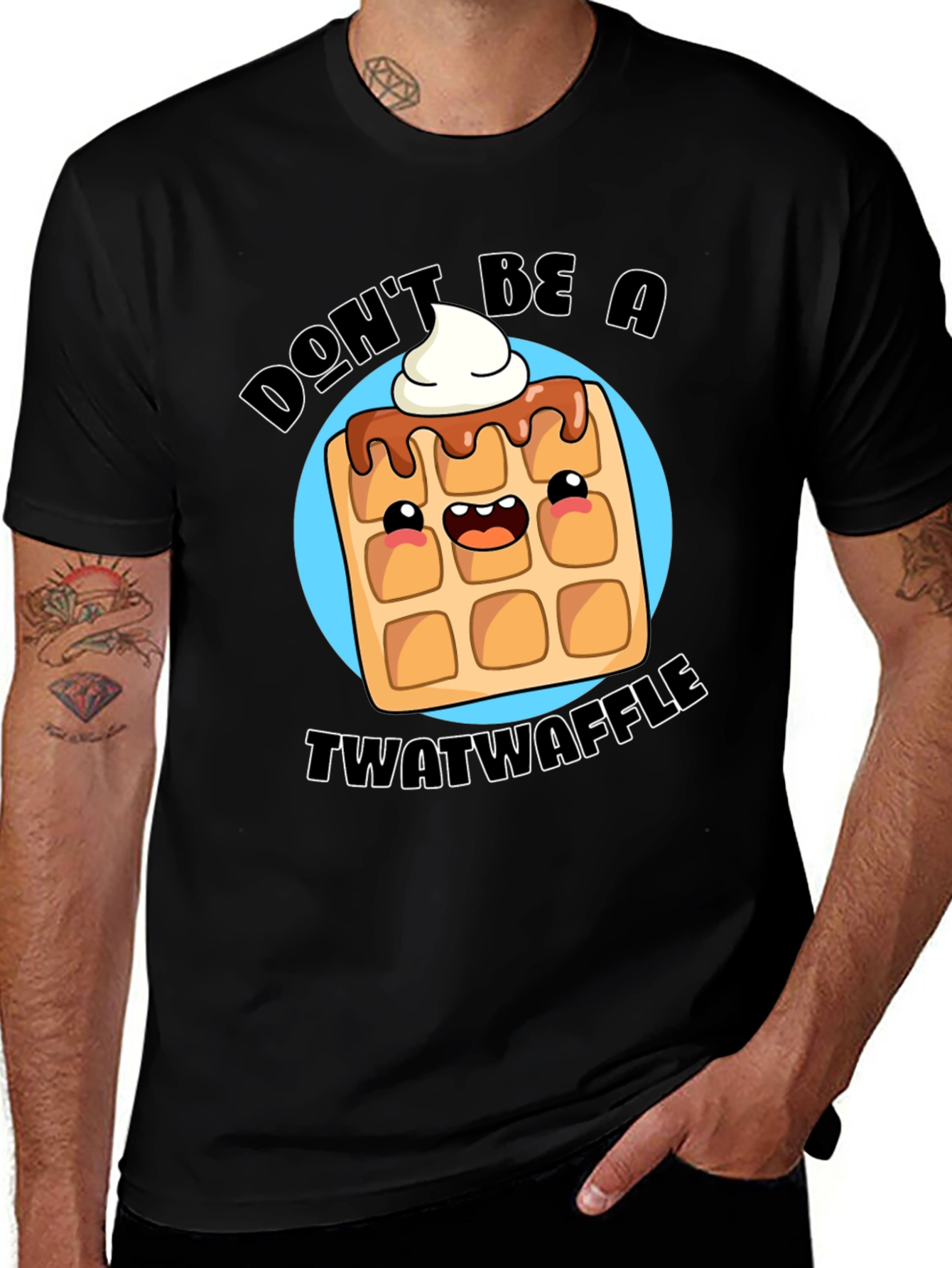 Dont Be A Twatwaffle Black Graphic Tee