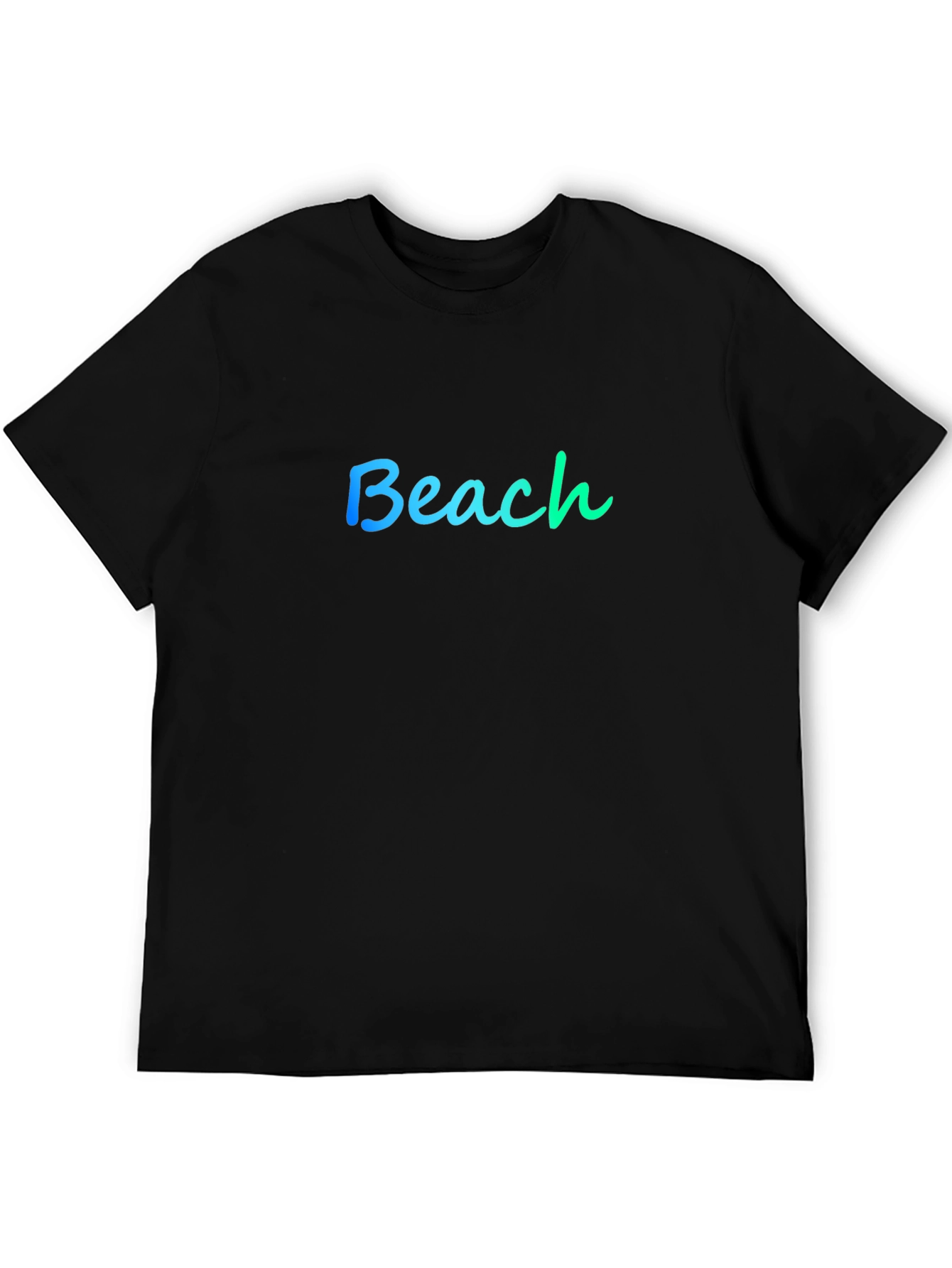Beach T-Shirt - Gradient Text Casual Style
