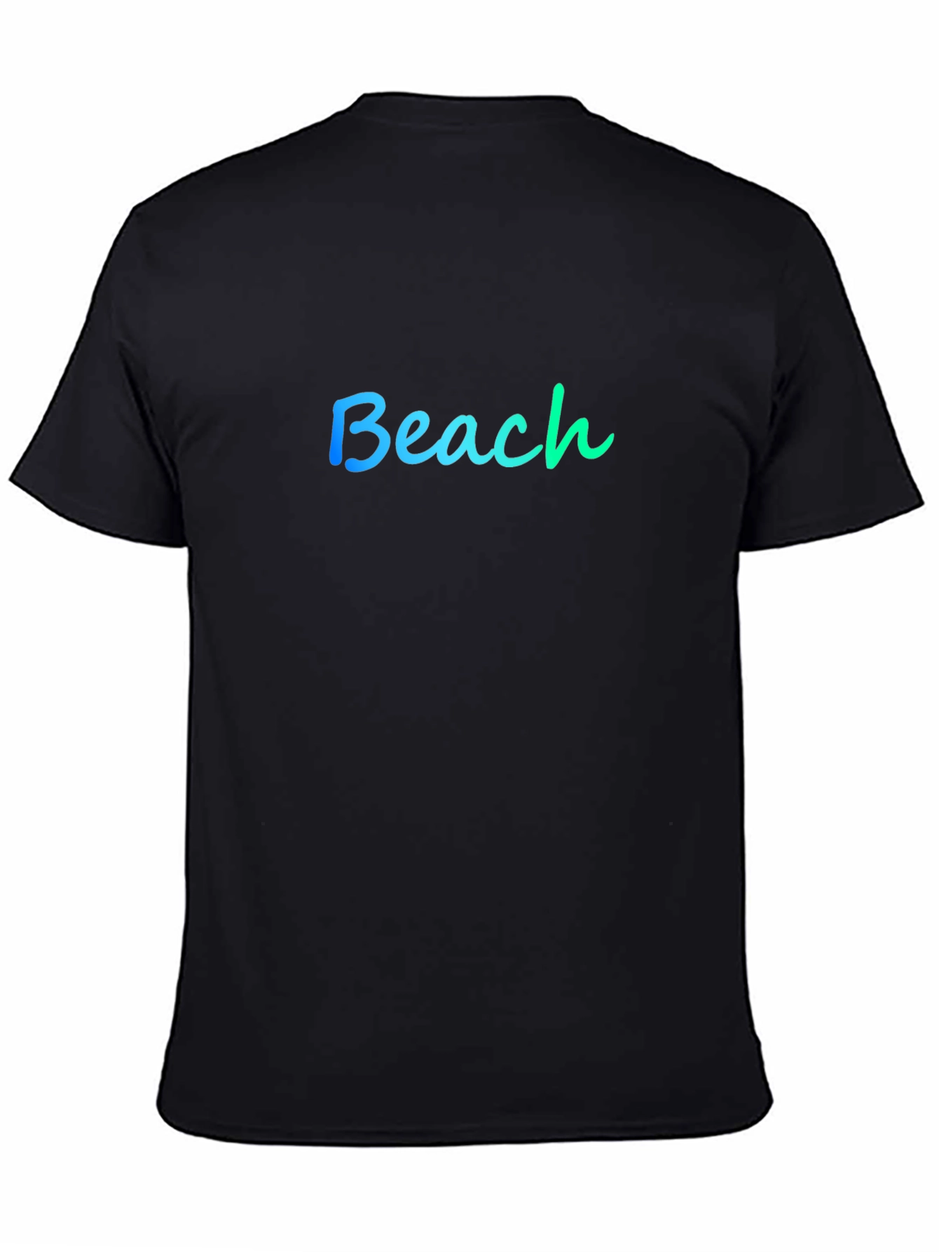 Beach T-Shirt - Gradient Text Casual Style