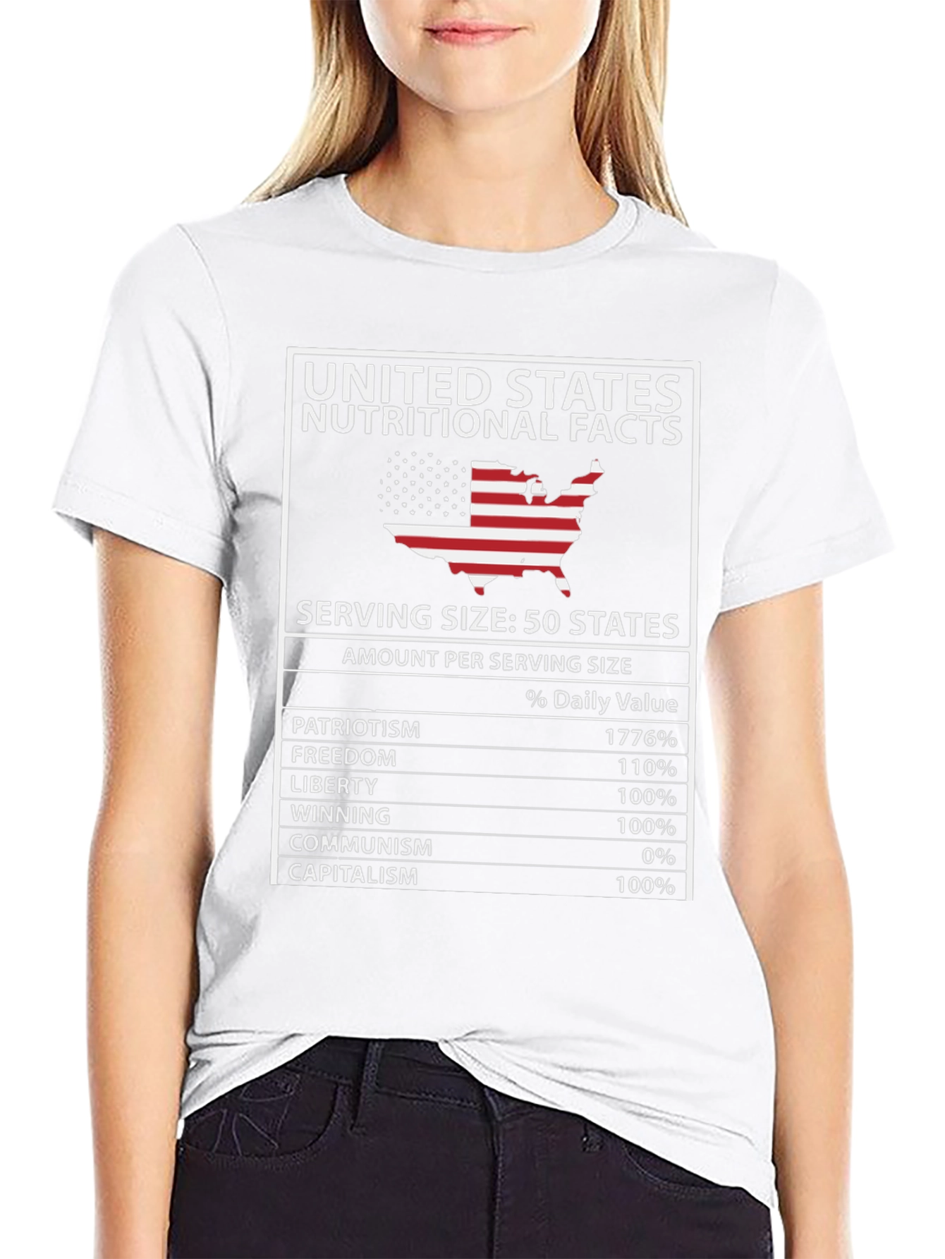 United States Nutritional Facts Funny T-Shirt