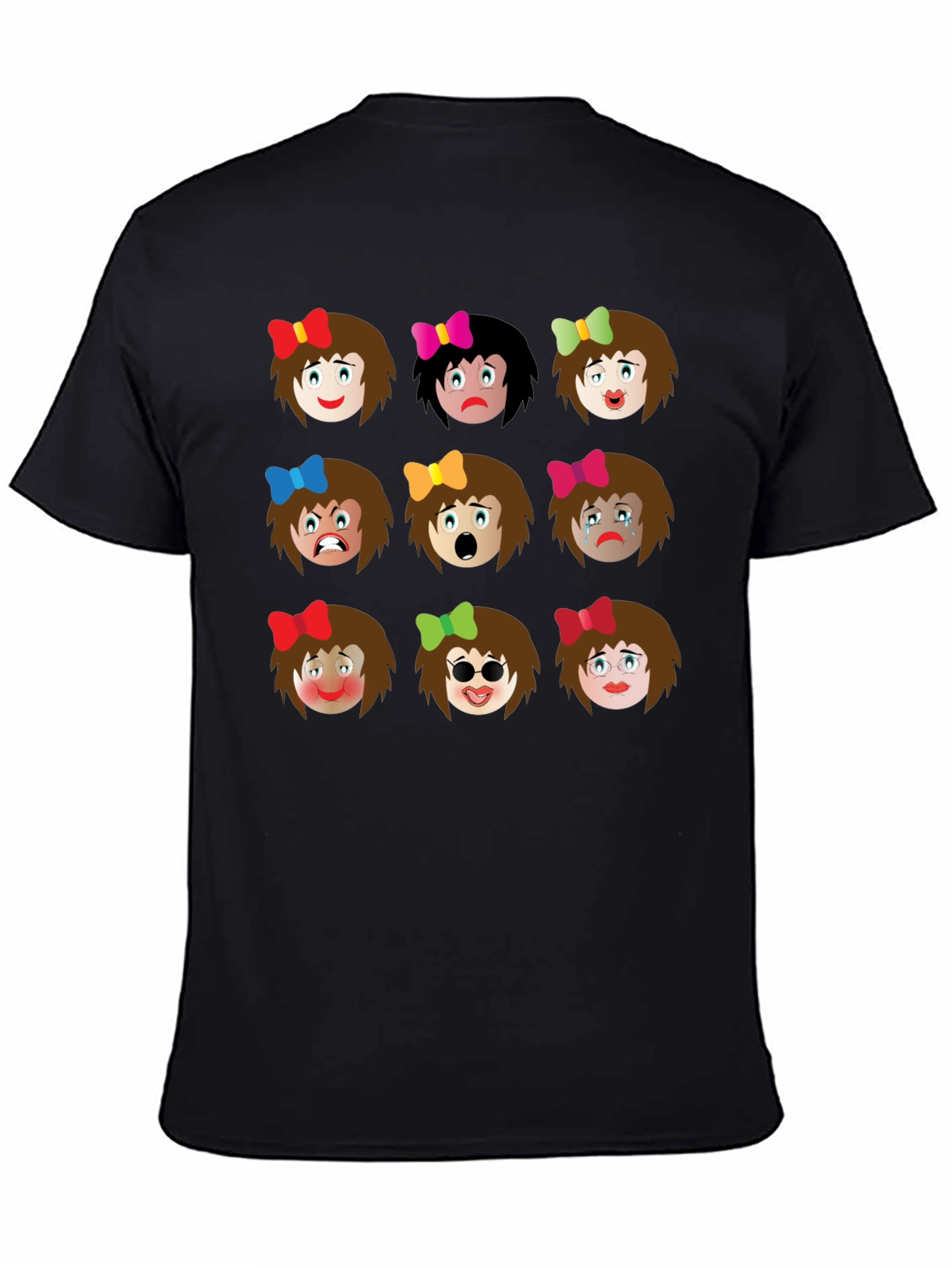Emotions Graphic Tee - Black Cotton Blend