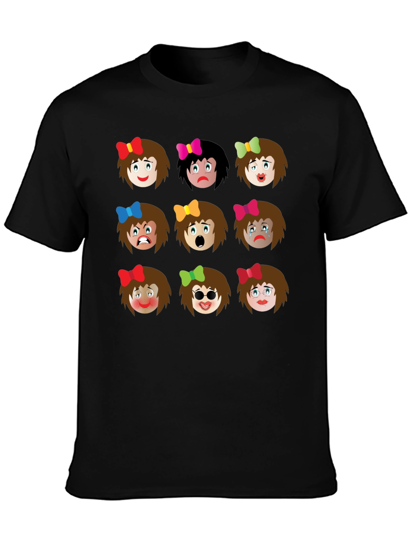 Emotions Graphic Tee - Black Cotton Blend