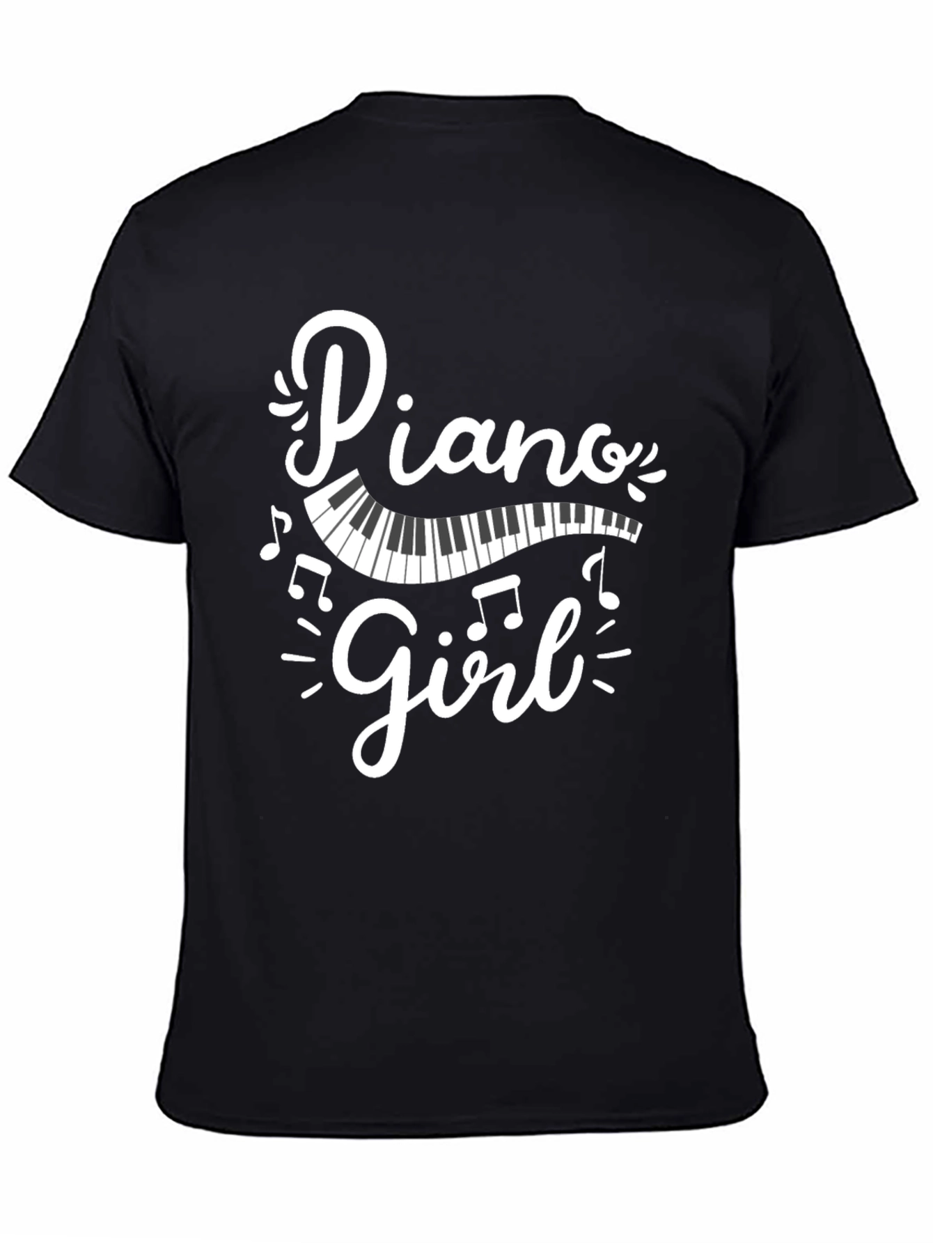 Piano Girl Graphic Tee - Music Lovers T-Shirt