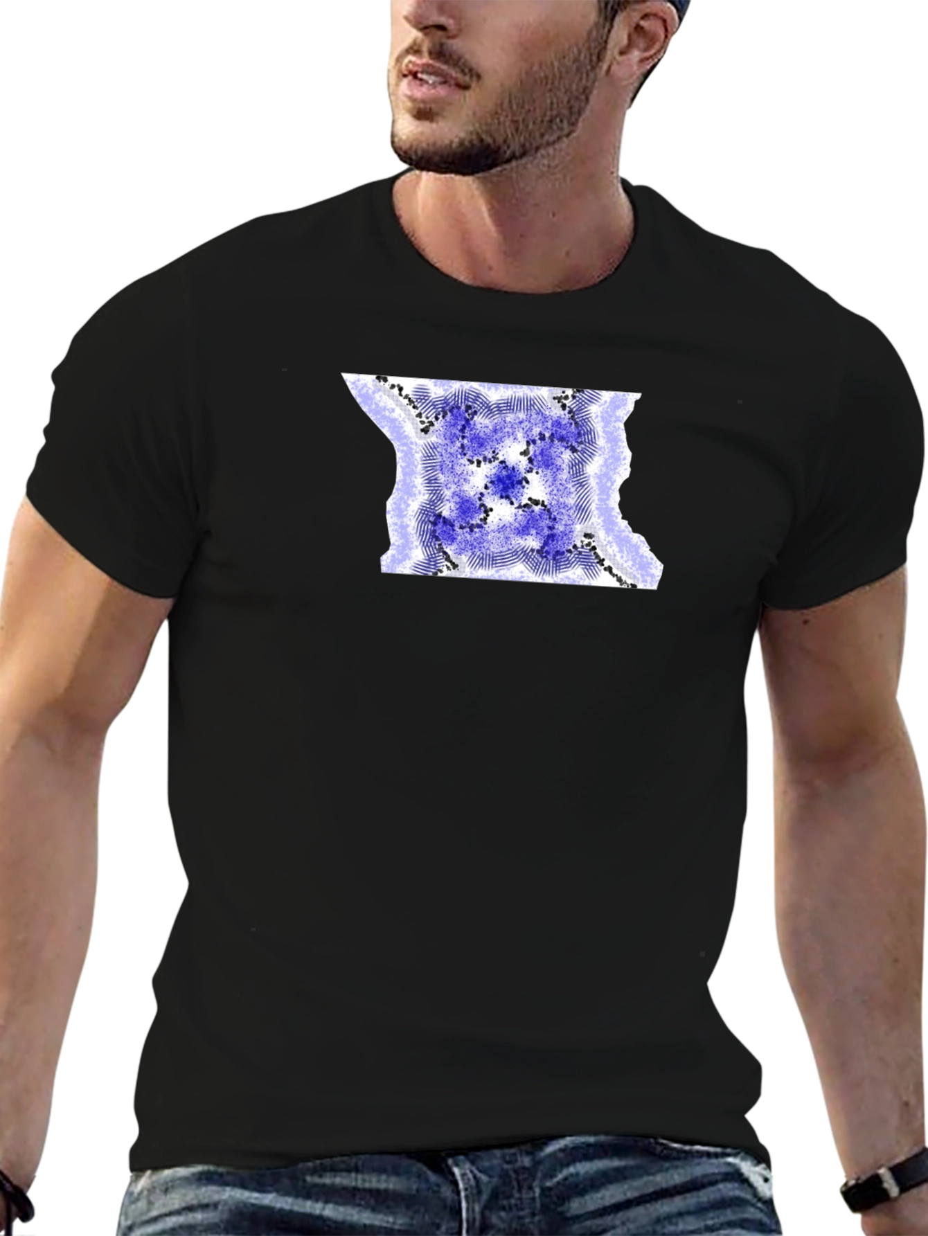 Abstract Design Black T-Shirt