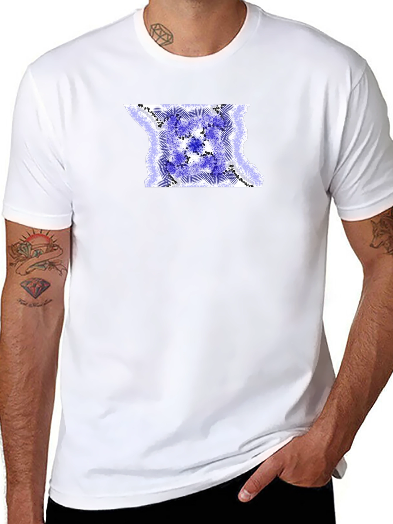 Abstract Design Black T-Shirt
