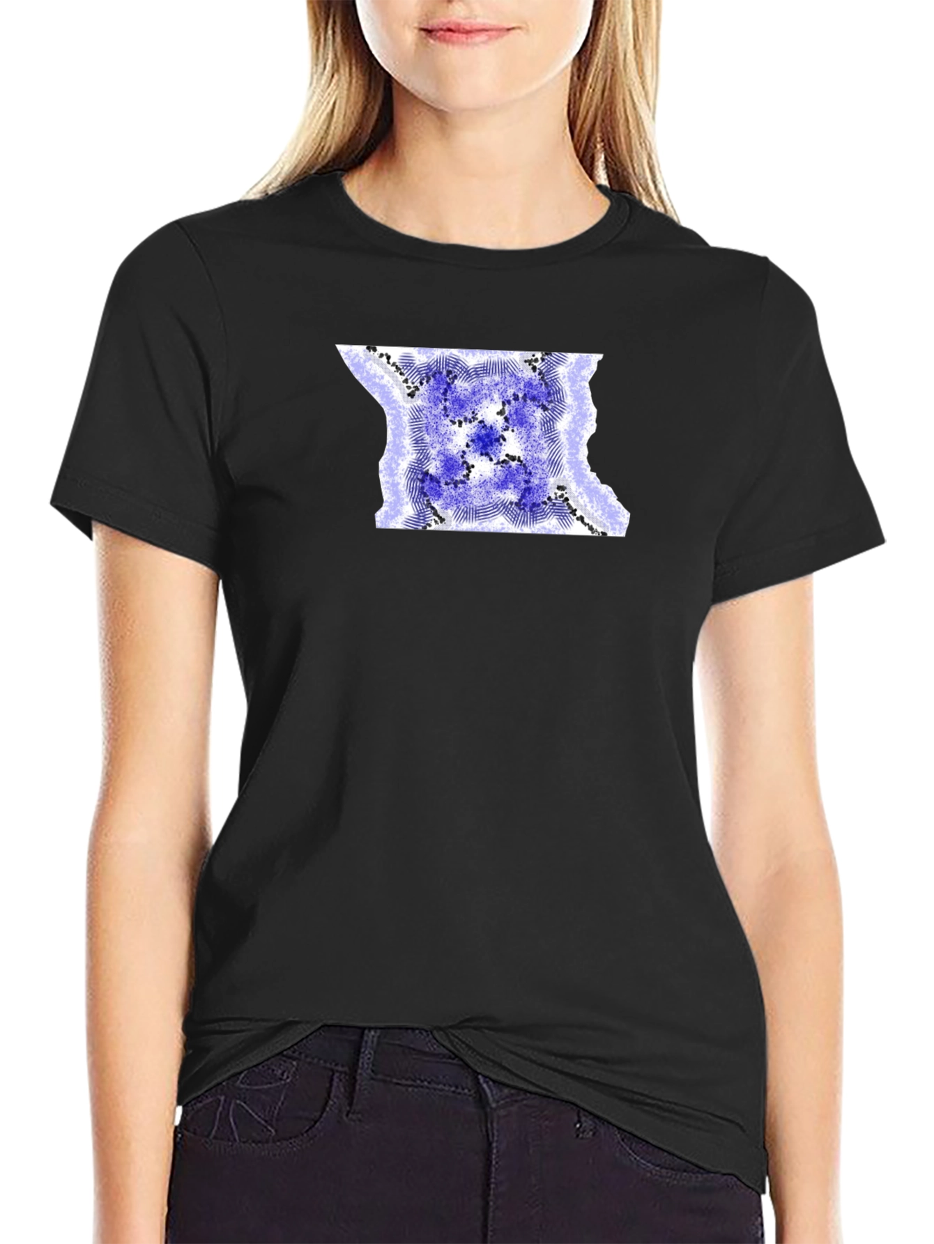 Abstract Design Black T-Shirt