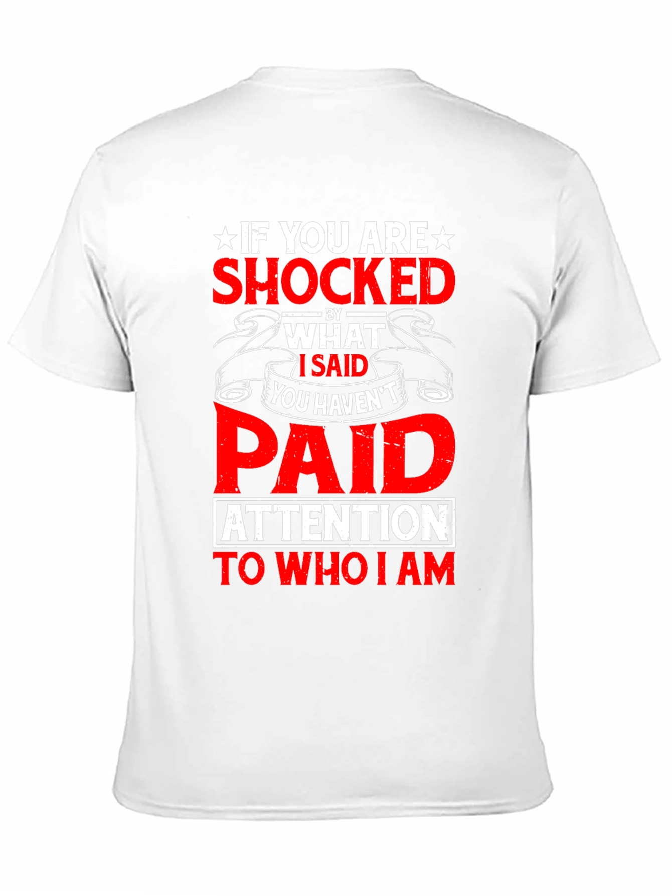 Shocked? Graphic Print Mens Black T-Shirt
