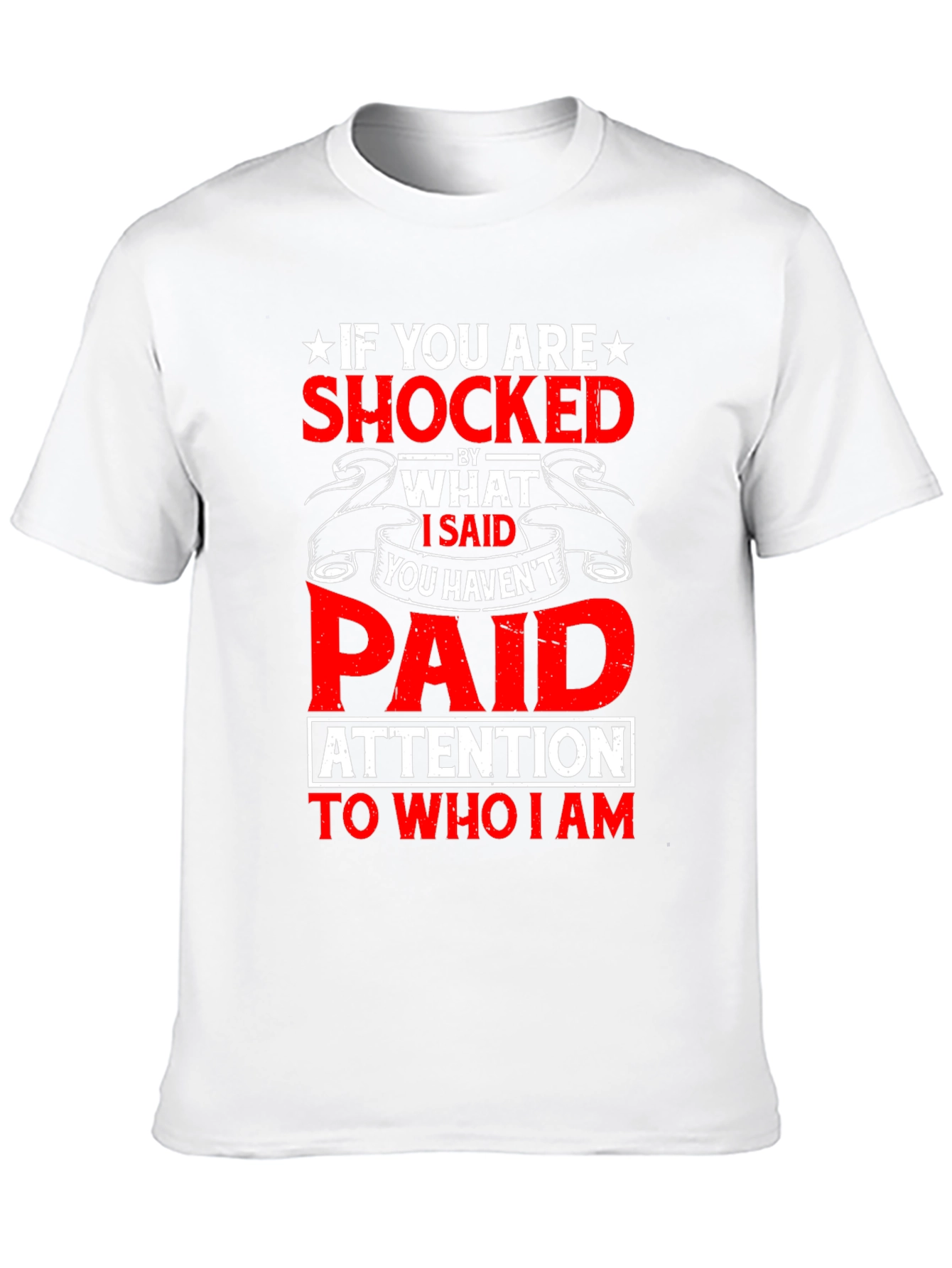 Shocked? Graphic Print Mens Black T-Shirt