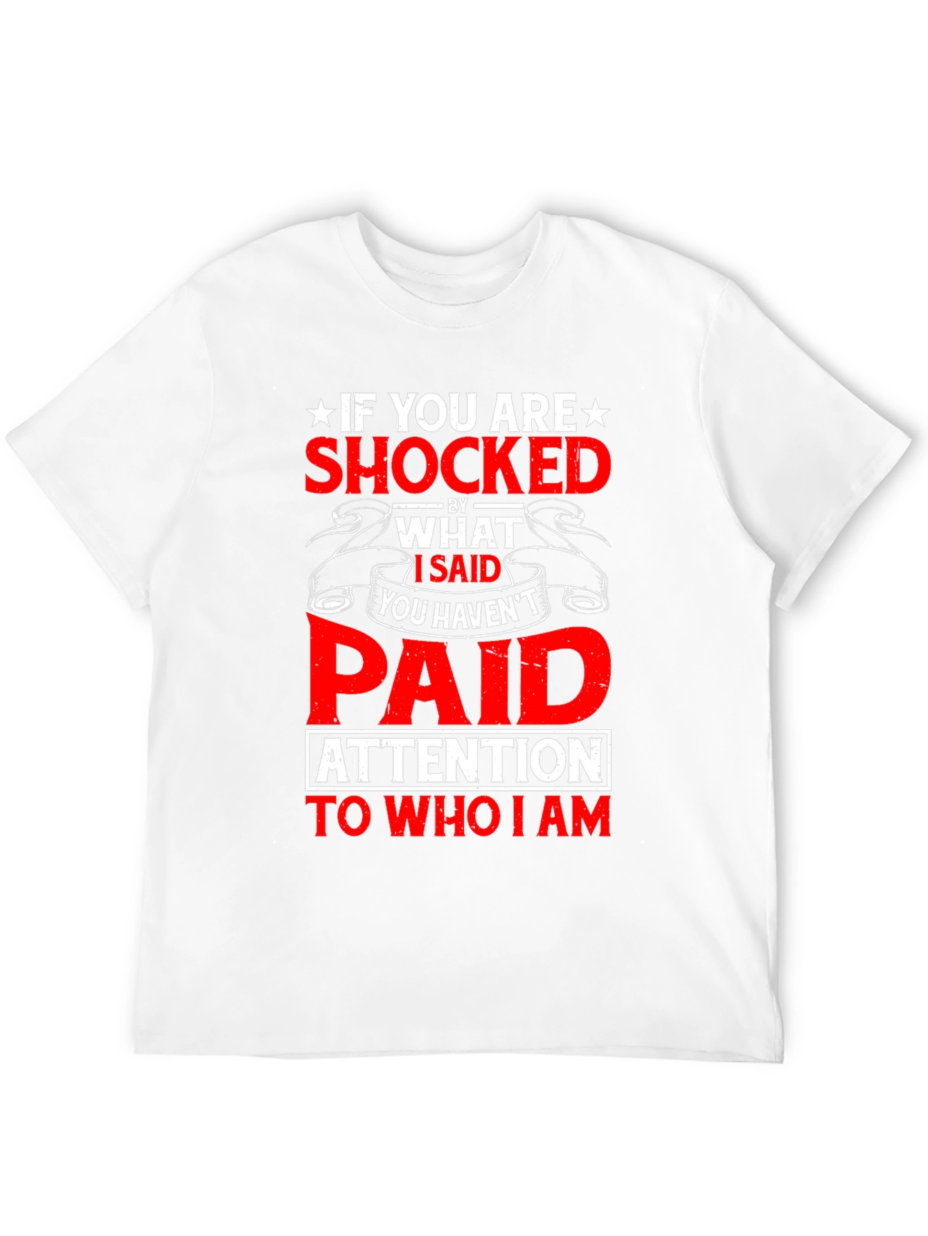 Shocked? Graphic Print Mens Black T-Shirt