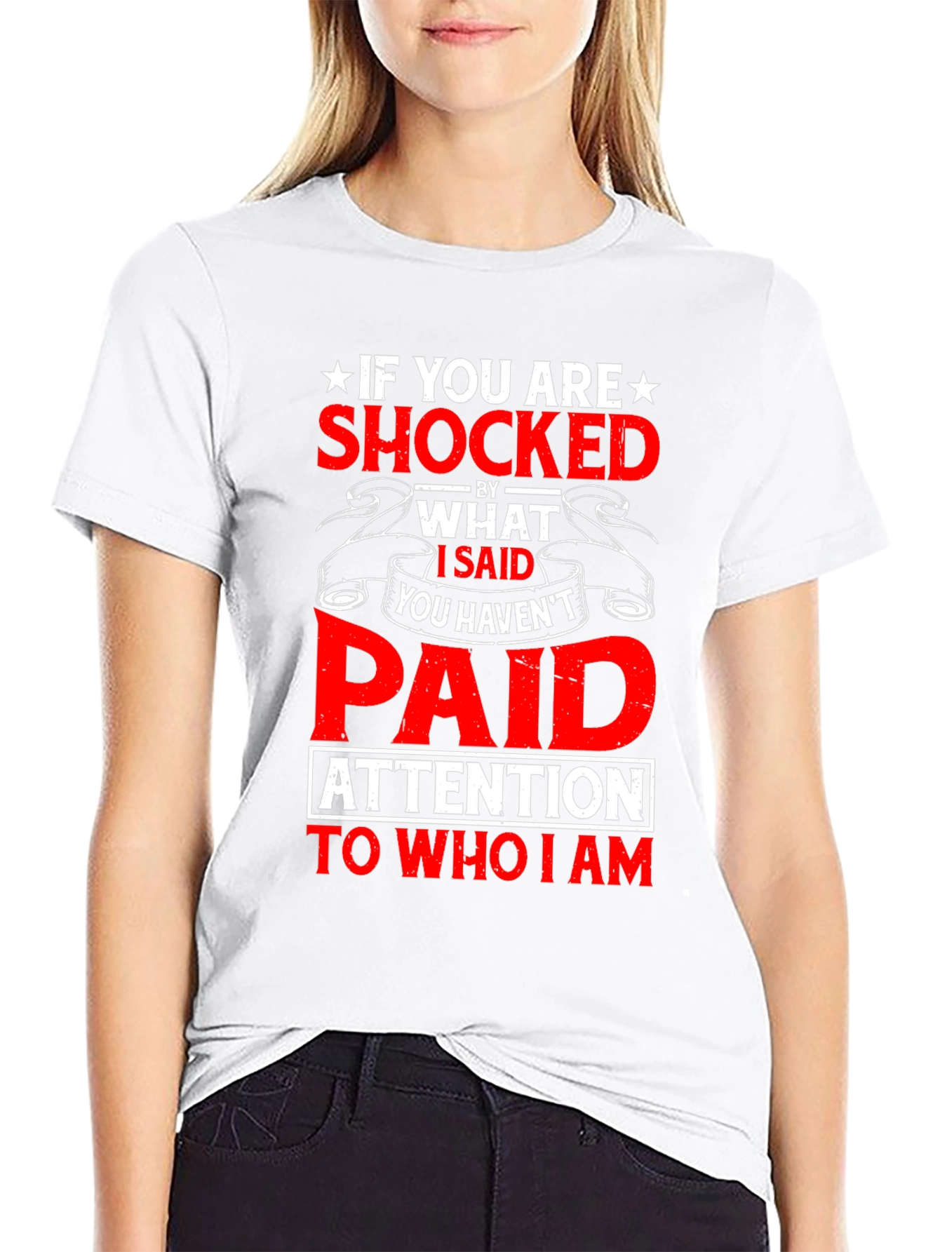 Shocked? Graphic Print Mens Black T-Shirt