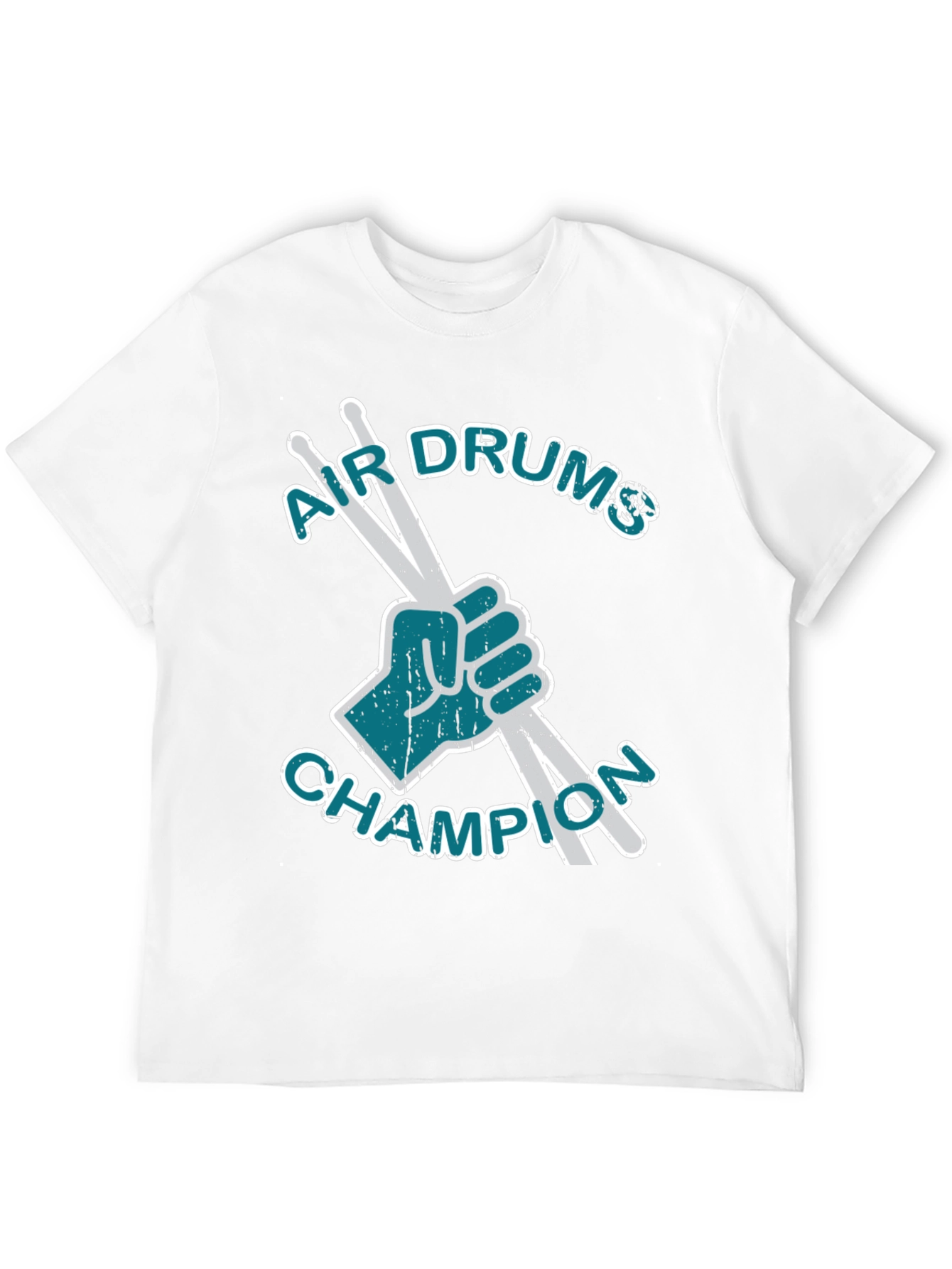 Air Drums Champion Graphic Tee - Black Cotton T-Shirt